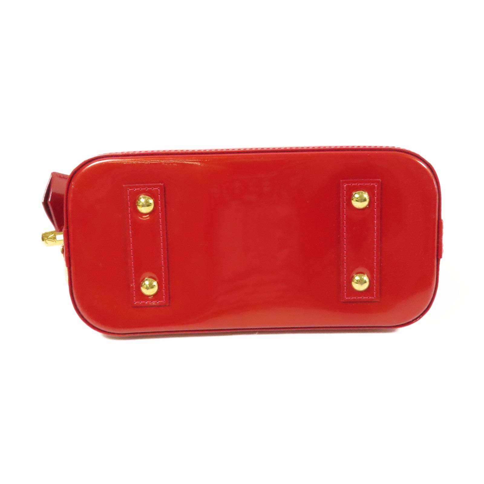 LOUIS VUITTON Vernis Alma BB金扣手挽肩背兩用袋紅色