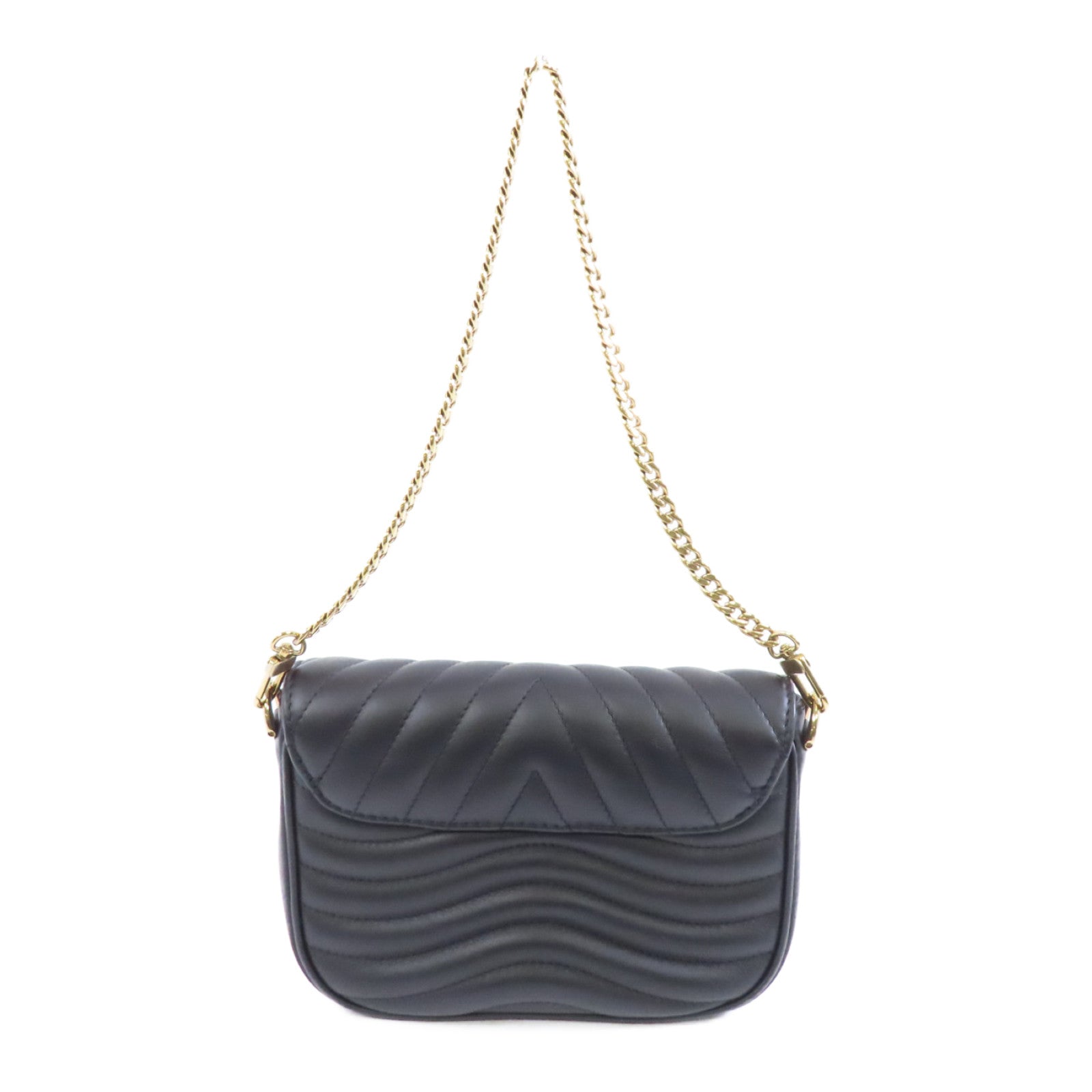 LOUIS VUITTON 牛皮皮革New Wave金扣手挽肩背兩用袋黑色