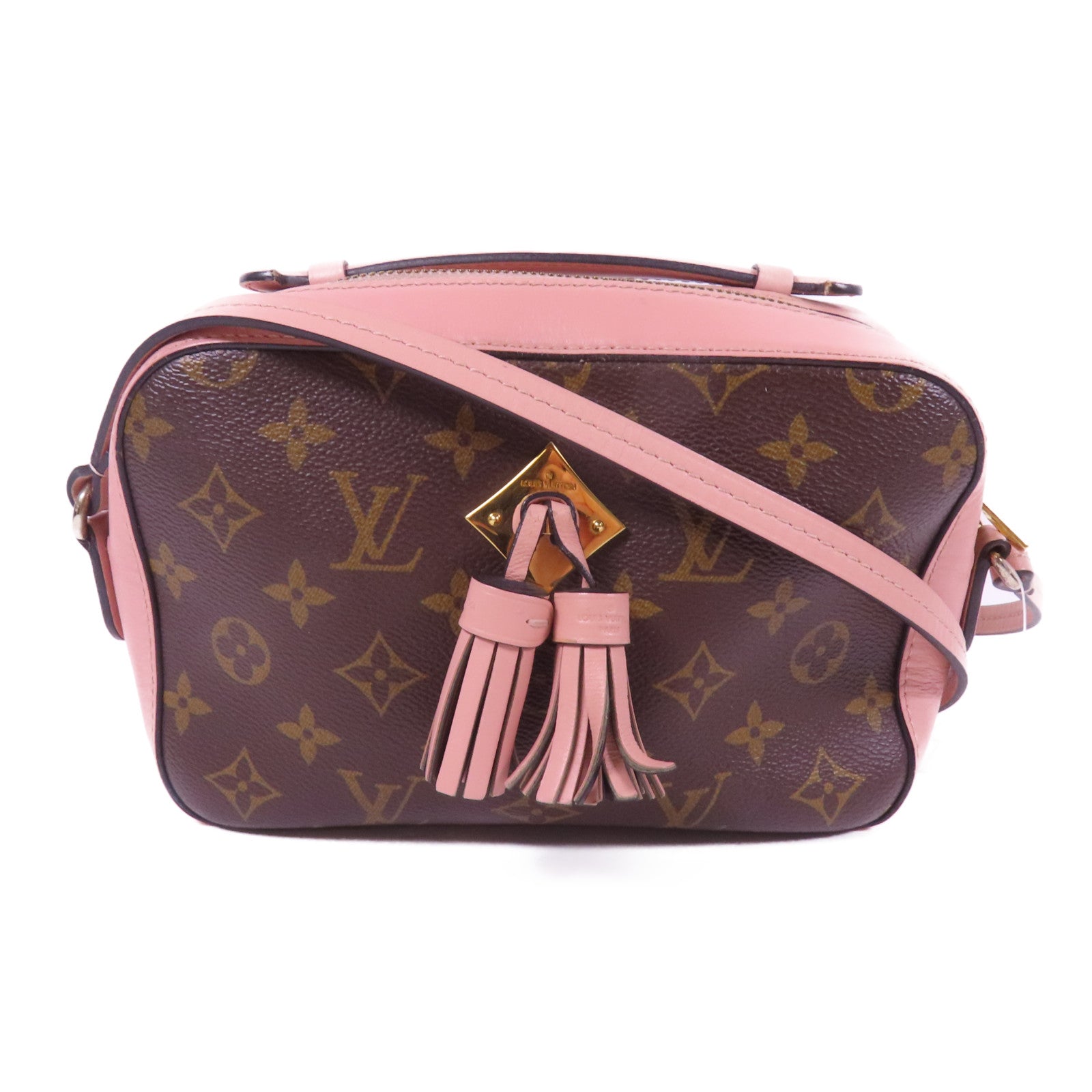 LOUIS VUITTON Monogram Saintonge金扣手挽肩背兩用袋