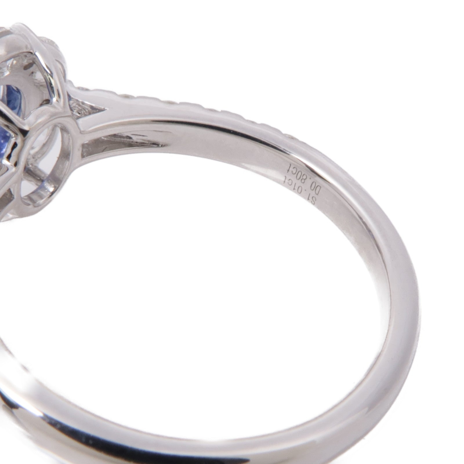 JEWELRY【激減優惠】 18K白金Sapphire/Diamond Ring 藍寶石/鑽石戒指US#6