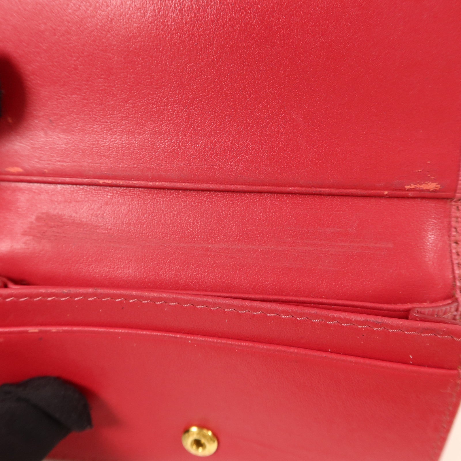 PRADA 牛皮皮革Card Case金扣卡片套