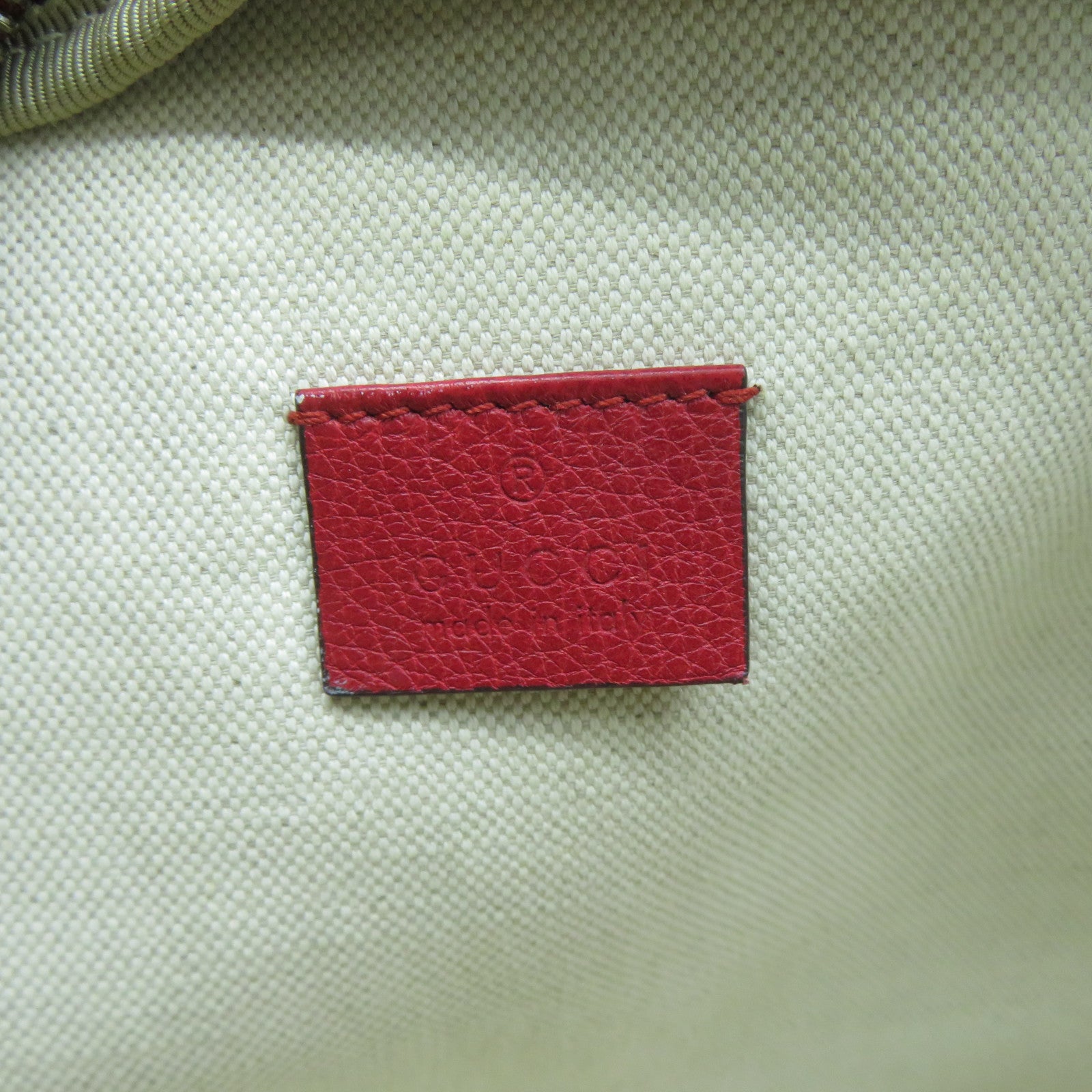 GUCCI 【激減優惠】牛皮皮革Waist Bag金扣腰包紅色