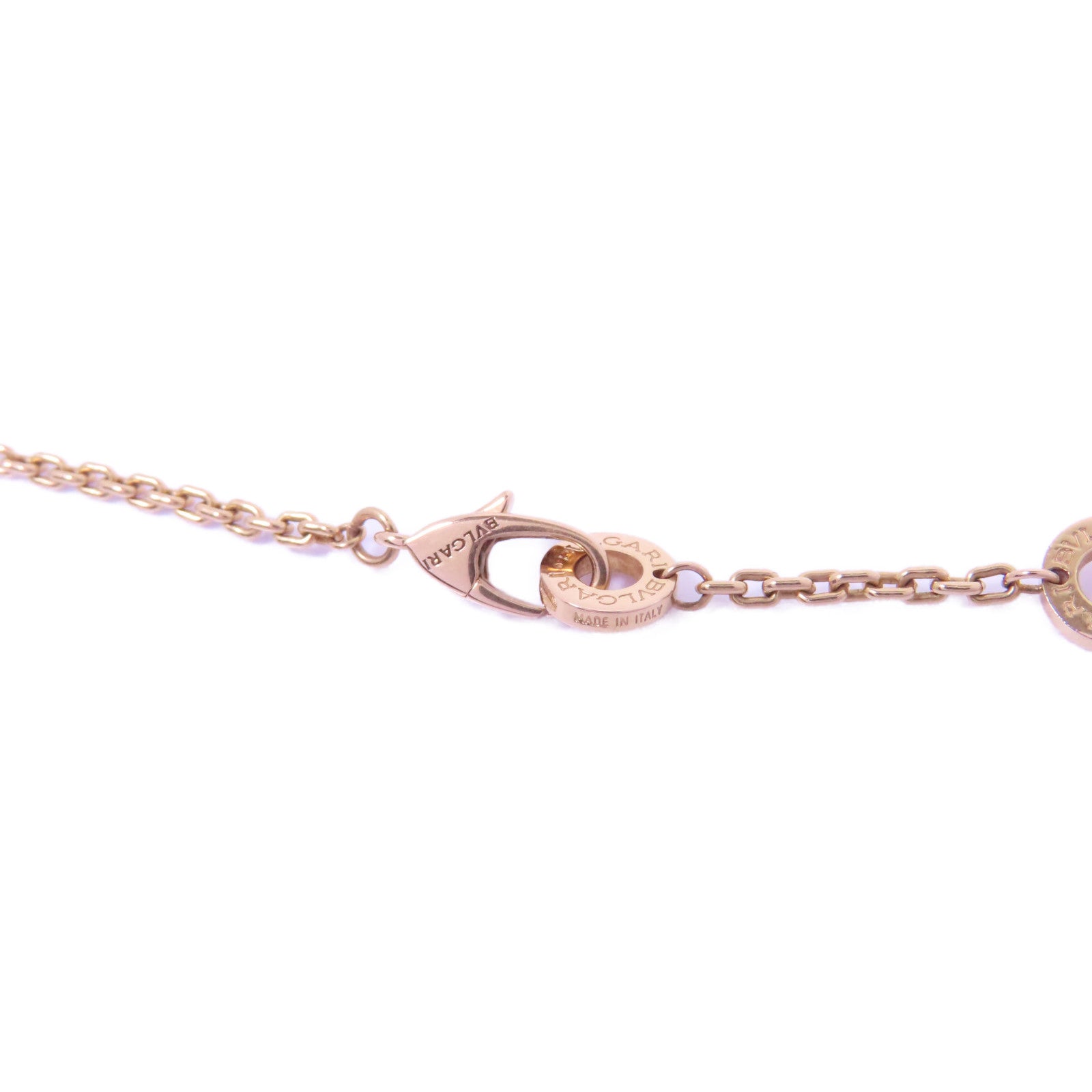 BVLGARI 18K玫瑰金Serpenti Viper Diamond Necklace鑽石項鍊