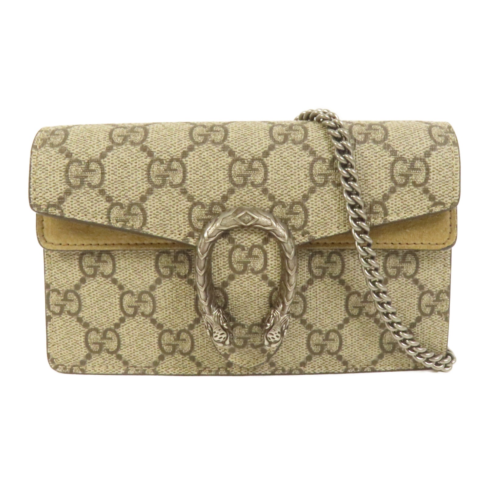 GUCCI 塗層帆布Dionysus GG Super Mini肩背袋