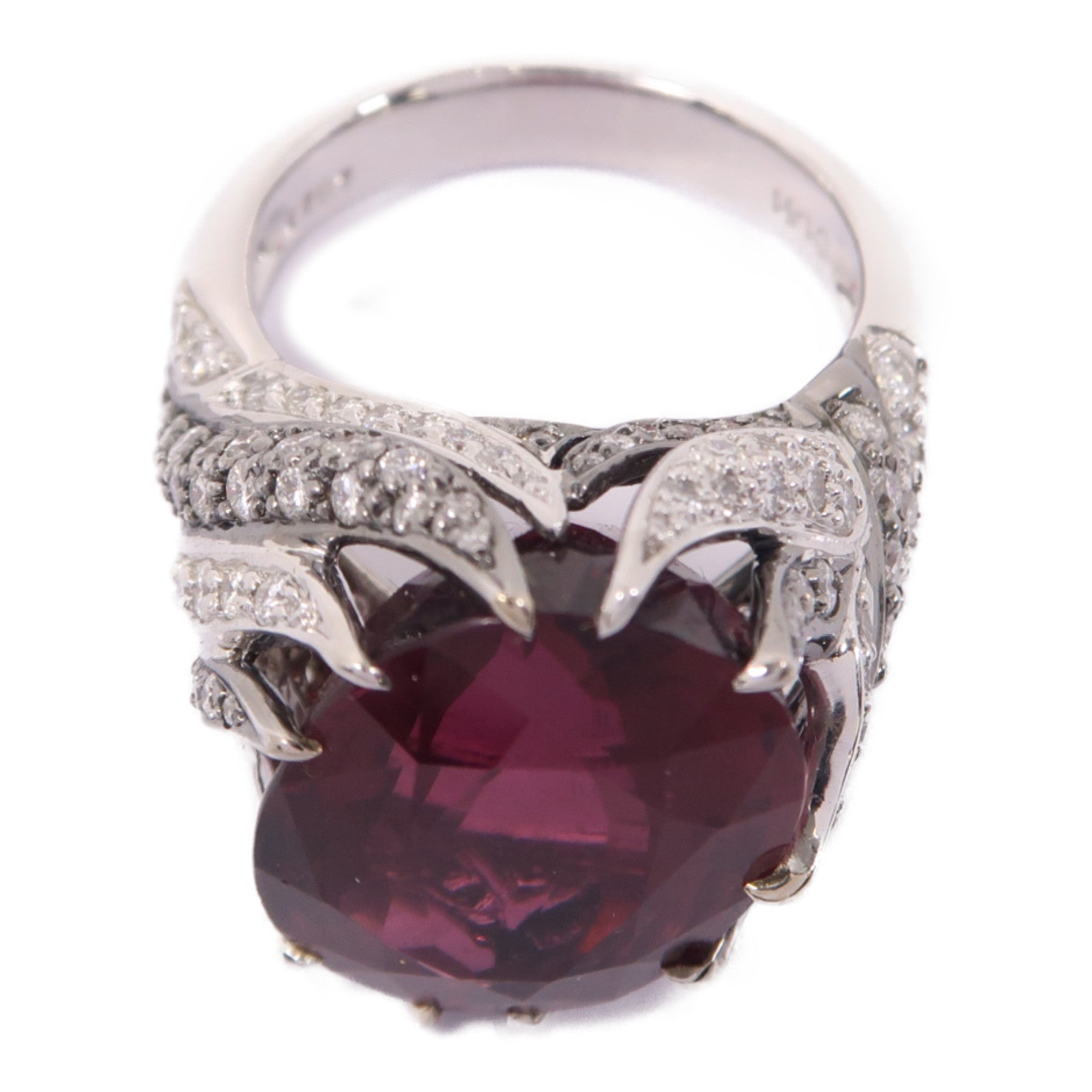 JEWELRY 【激減優惠】18K白金Tanzanite Ring坦桑石/1.51ct鑽石戒指US#7