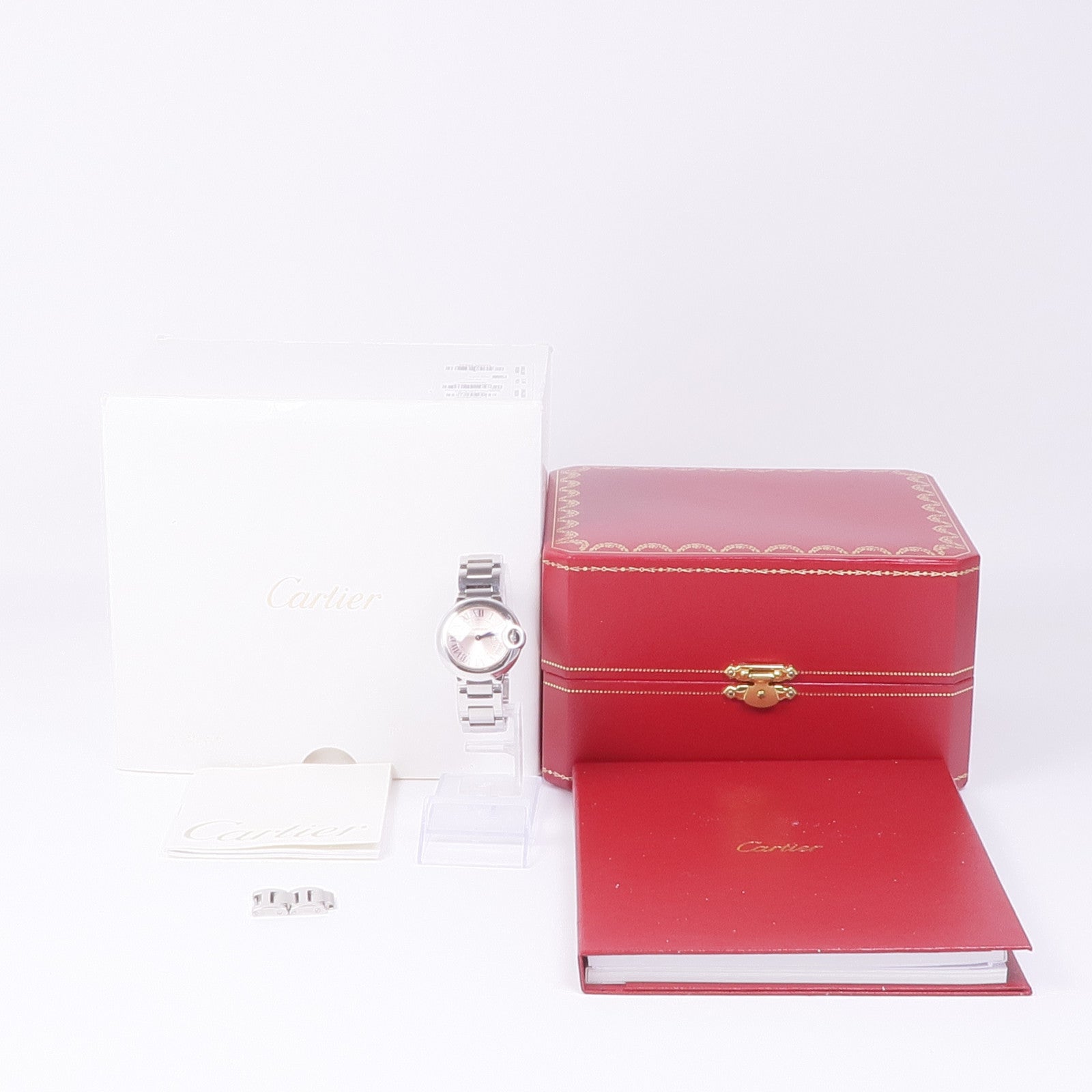 CARTIER Ballon Bleu SM W6920038 Quartz Watch Stainless Steel Pink