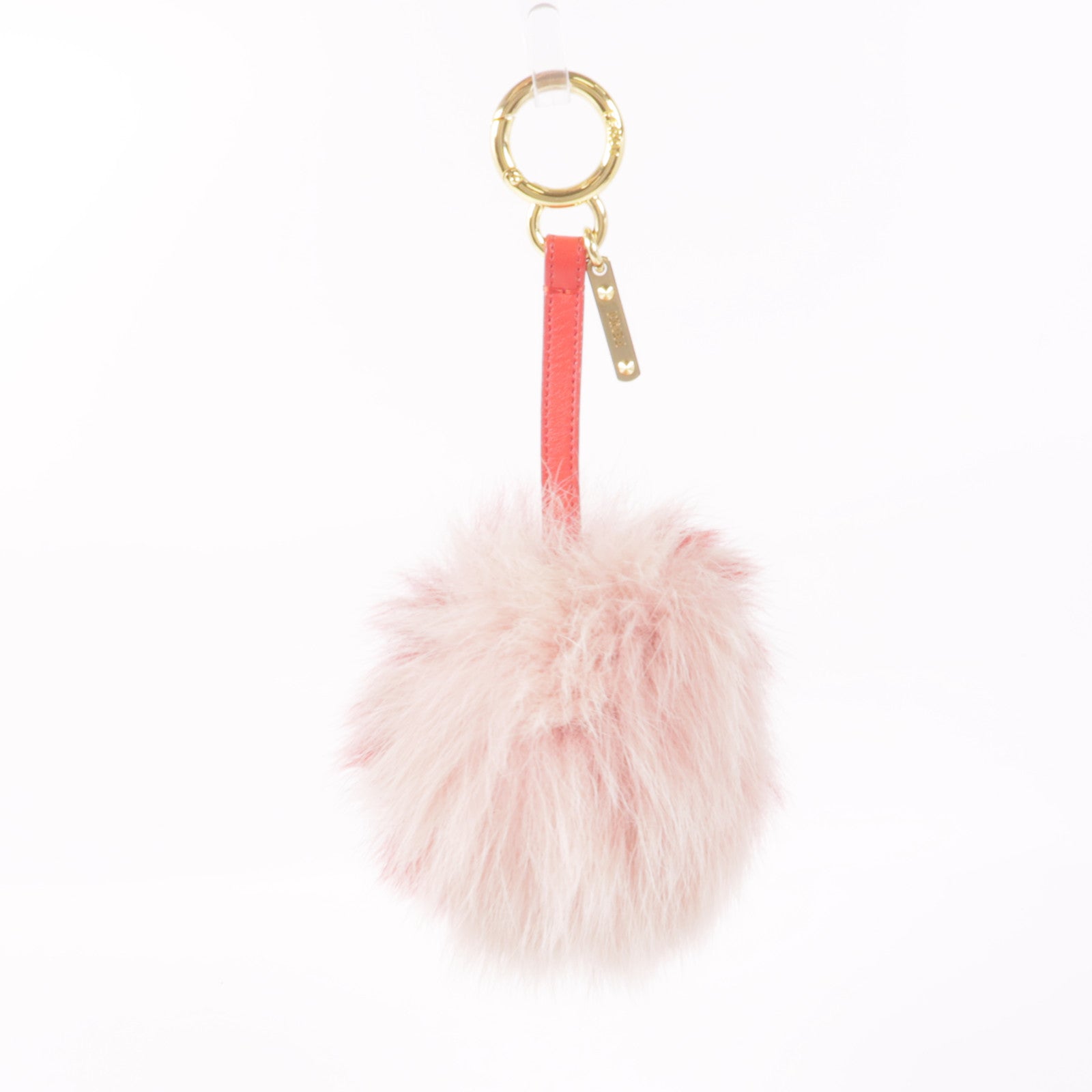 FENDI 毛皮Charm金扣掛飾