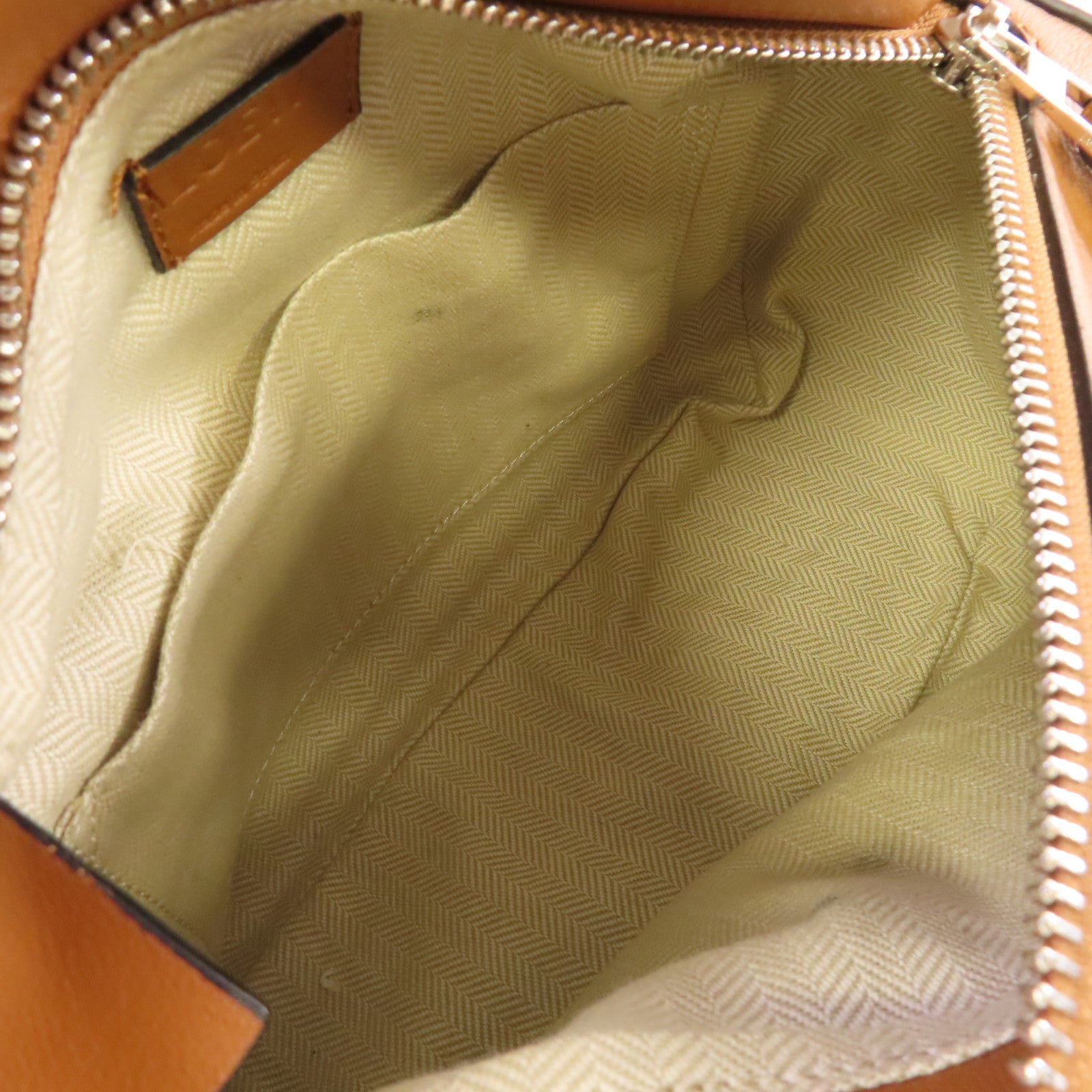 LOEWE 牛皮皮革Puzzle Bag 2Way Shoulder Bag銀扣手挽肩背兩用袋啡色