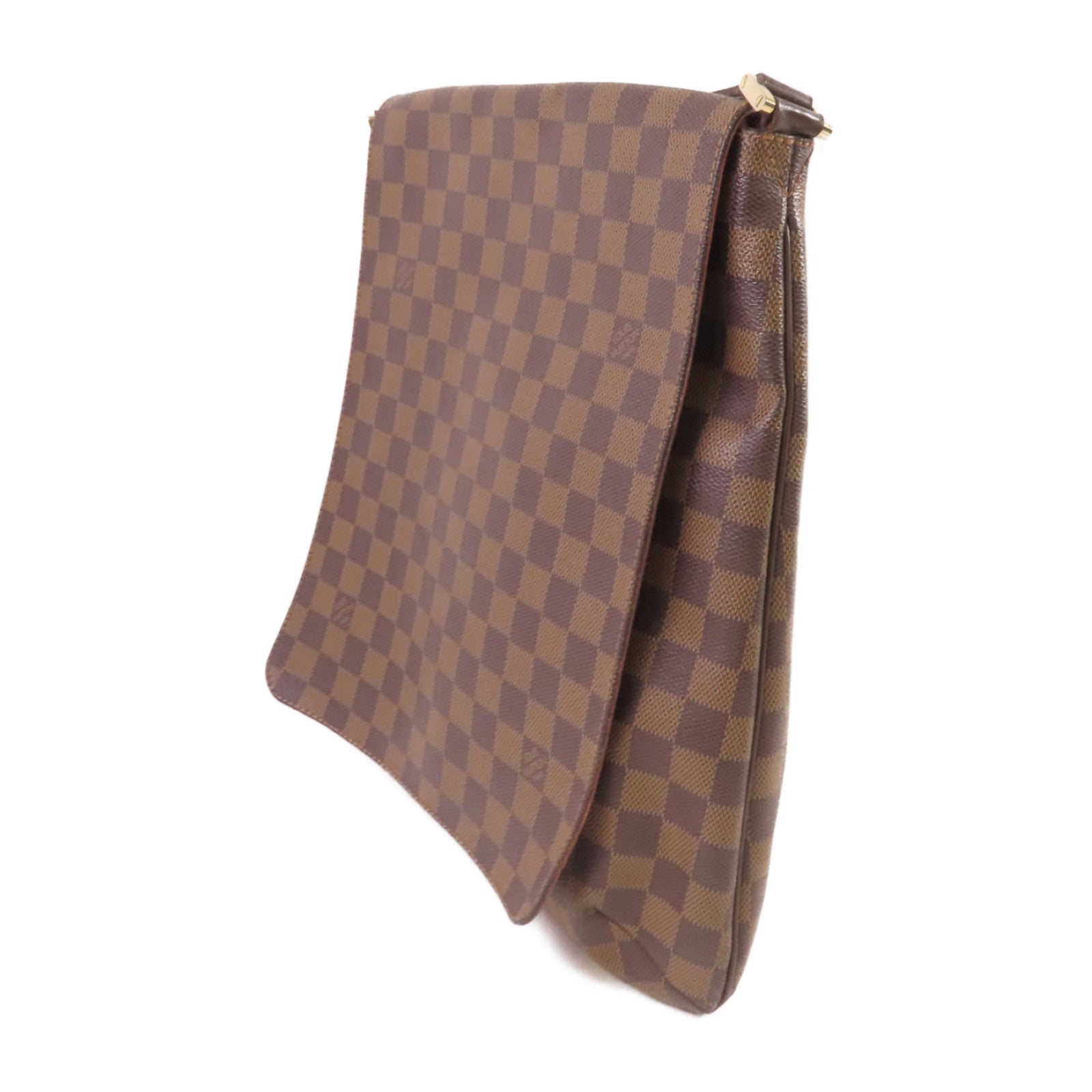LOUIS VUITTON 【激減優惠】Damier Ebene Musette Shoulder Bag金扣肩背袋啡色