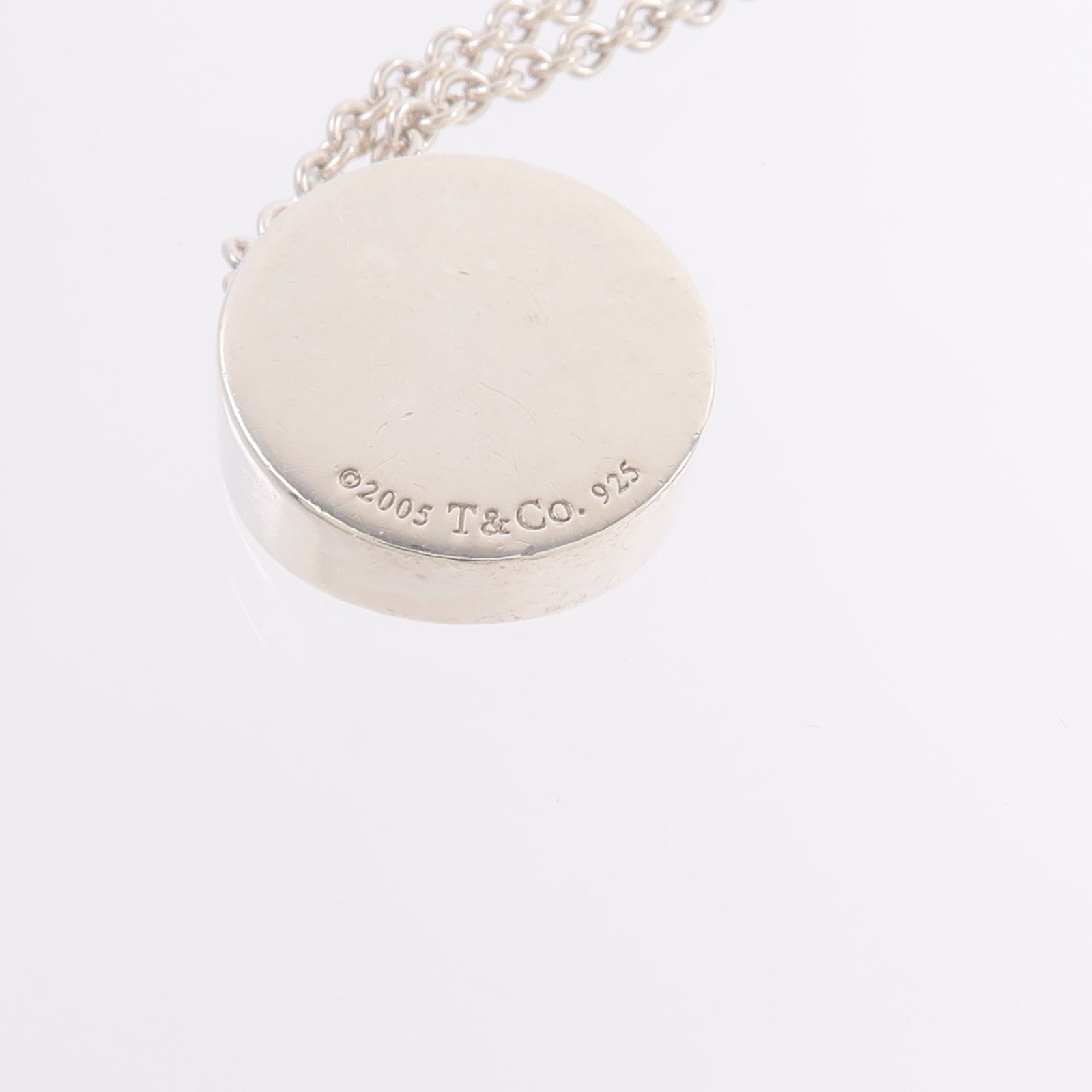 TIFFANY＆CO 925純銀1837 Concave Circle Pendant項鍊