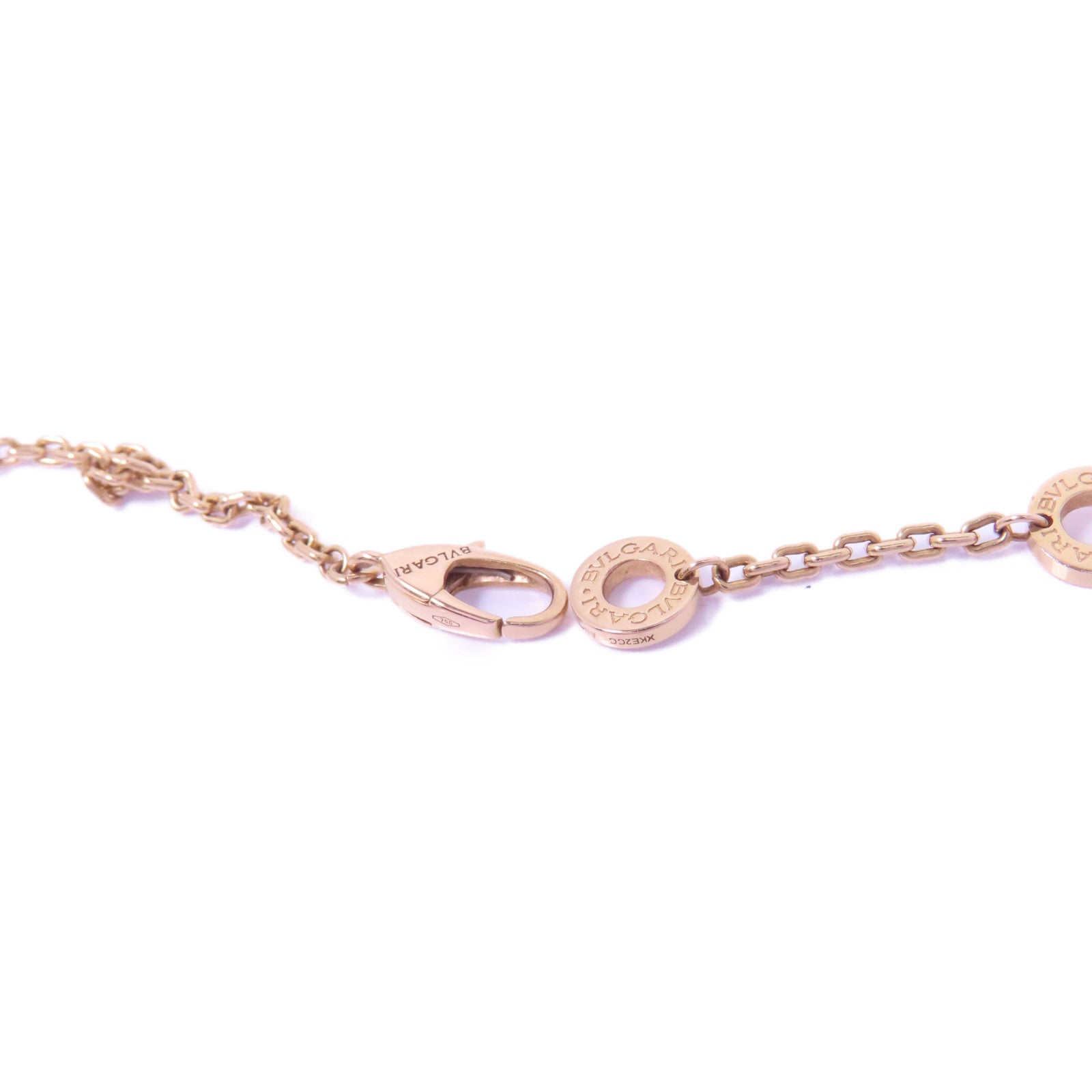 BVLGARI 18K玫瑰金Serpenti Viper Diamond Necklace鑽石項鍊