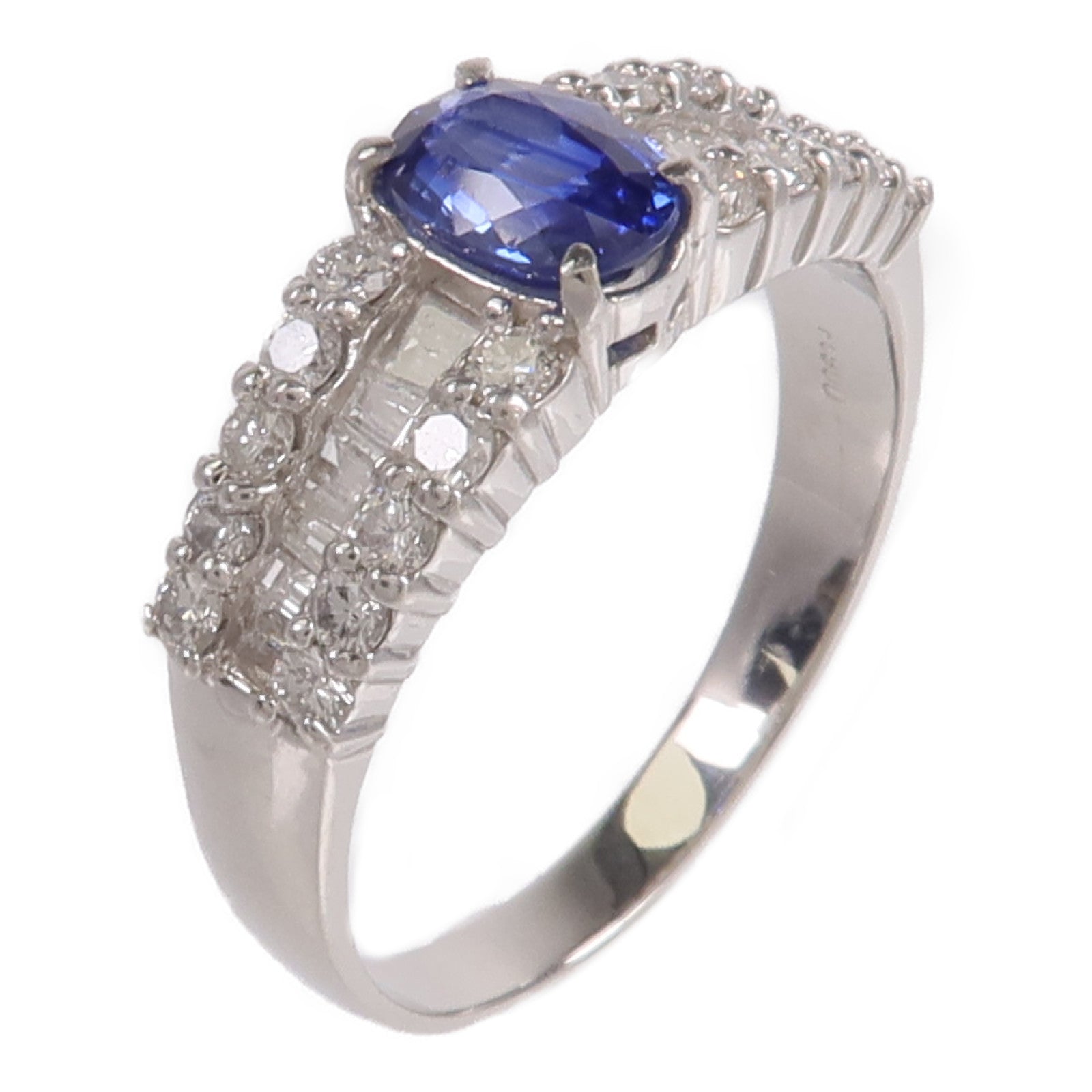 JEWELRY PT900鉑金Sapphire Diamond Ring藍寶石/鑽石戒指