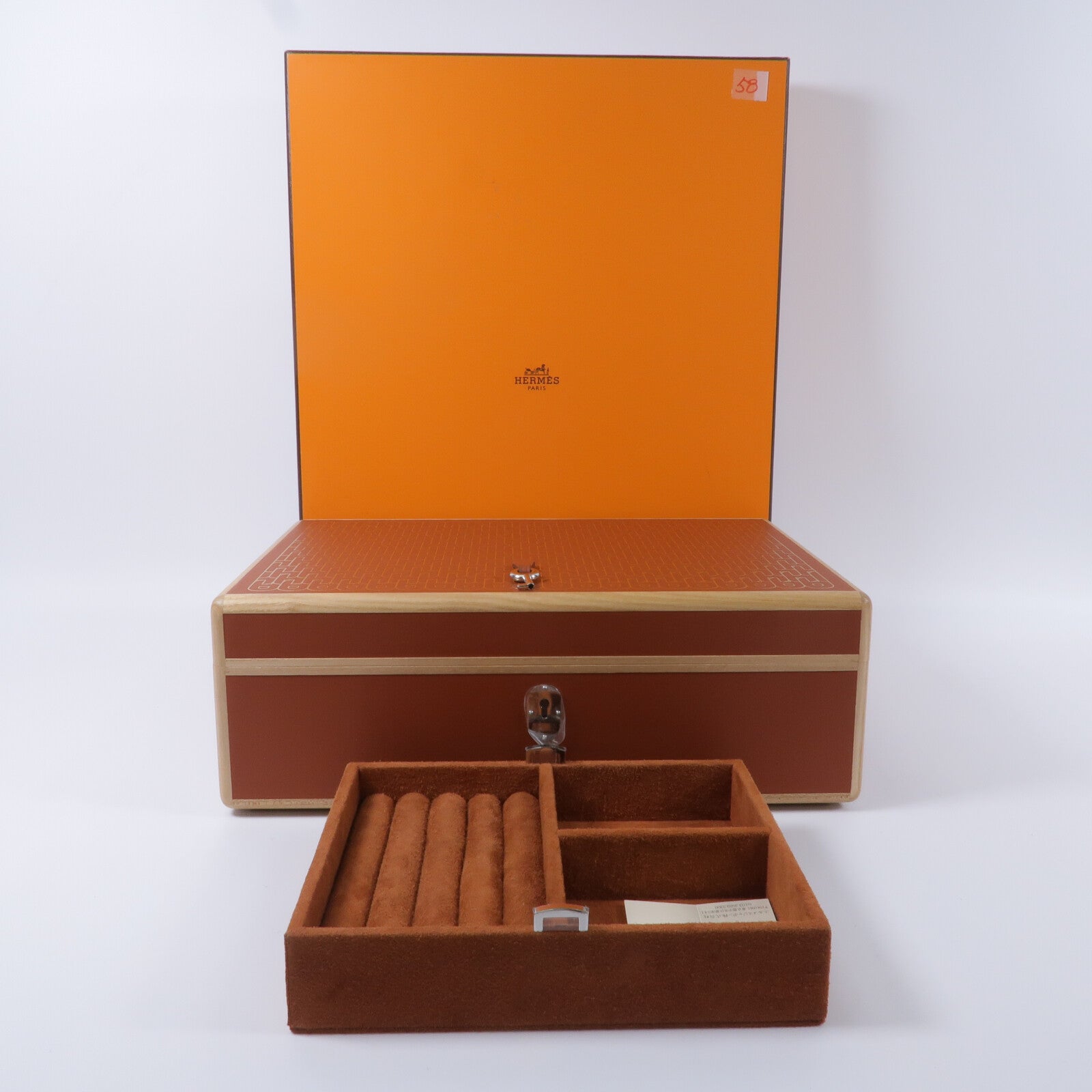 HERMES 木材/絨布Amalthee Metamorphose Jewellery Box首飾箱
