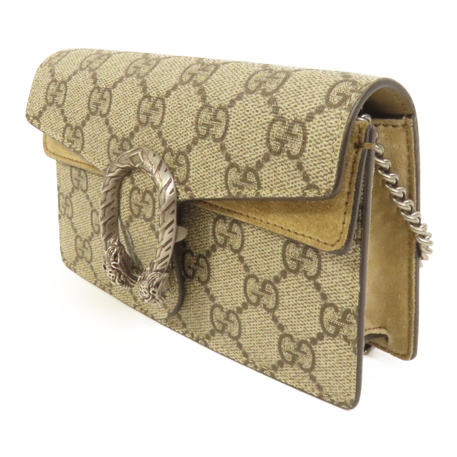 GUCCI 塗層帆布Dionysus GG Super Mini肩背袋