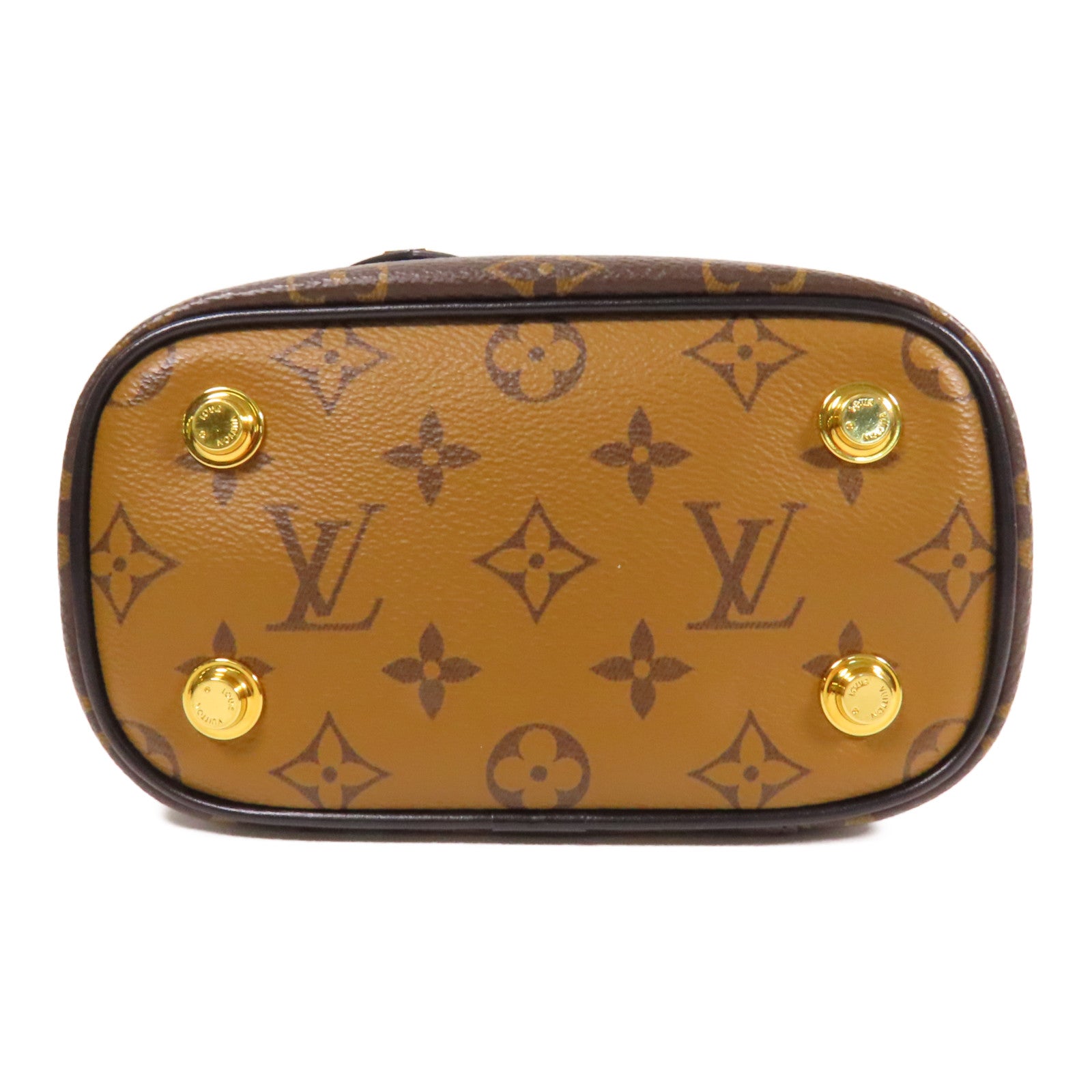 LOUIS VUITTON 【激減優惠】Monogram/Monogram Reverse Vanity PM金扣手挽肩背兩用袋啡色