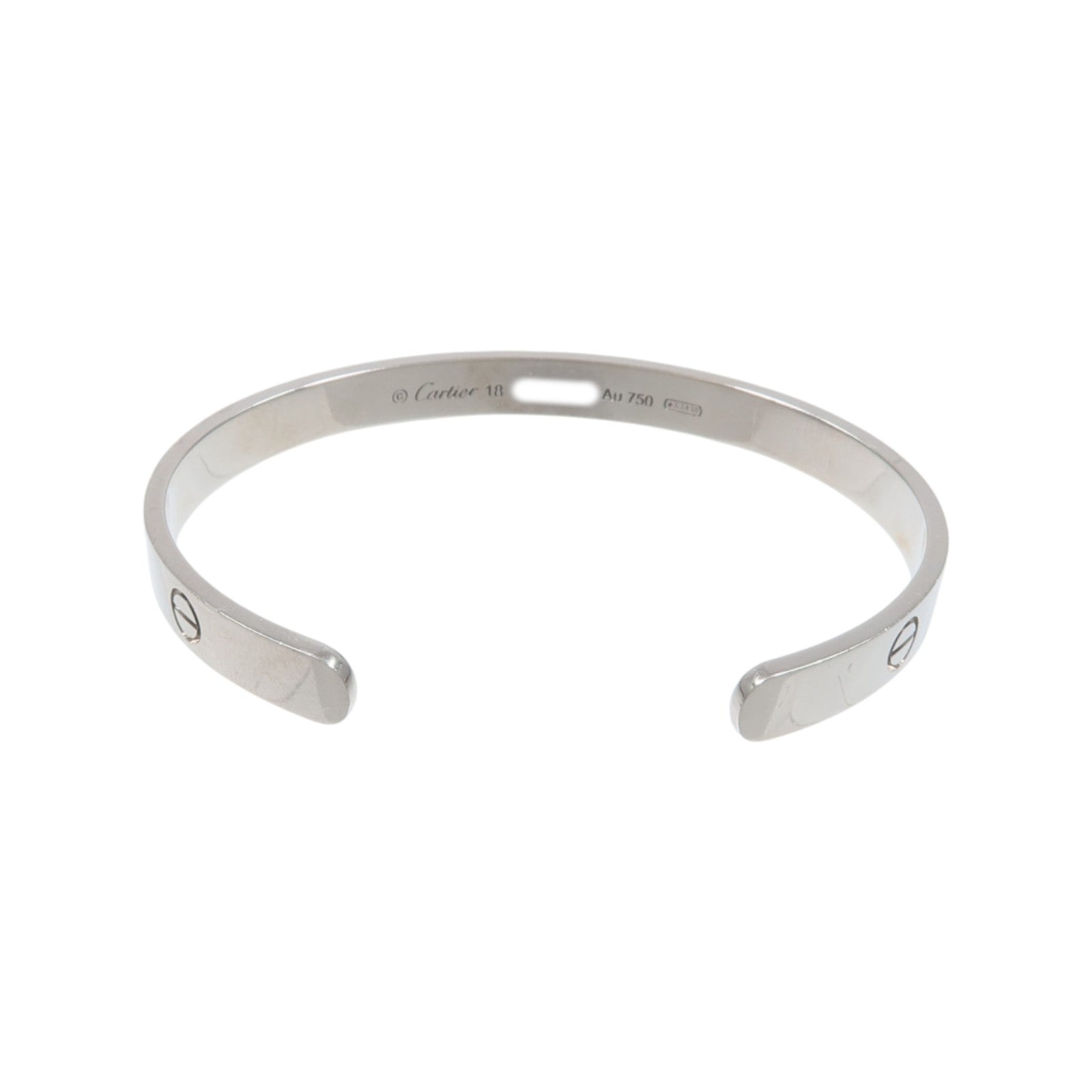 CARTIER 18K白金Love Bangle Open手鐲
