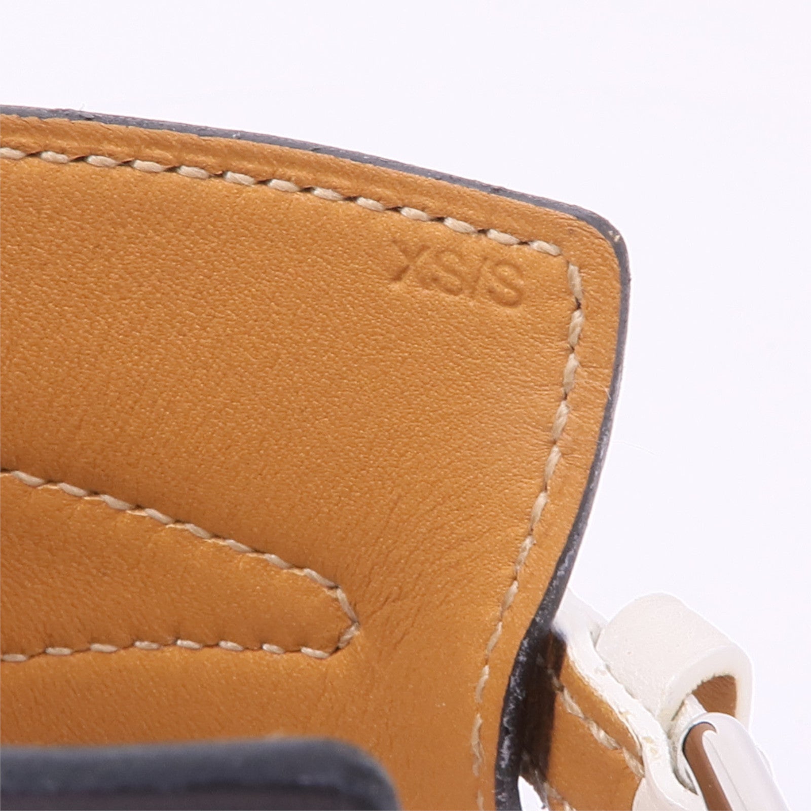 HERMES PHW Bracelet Veau Swift Leather Black White