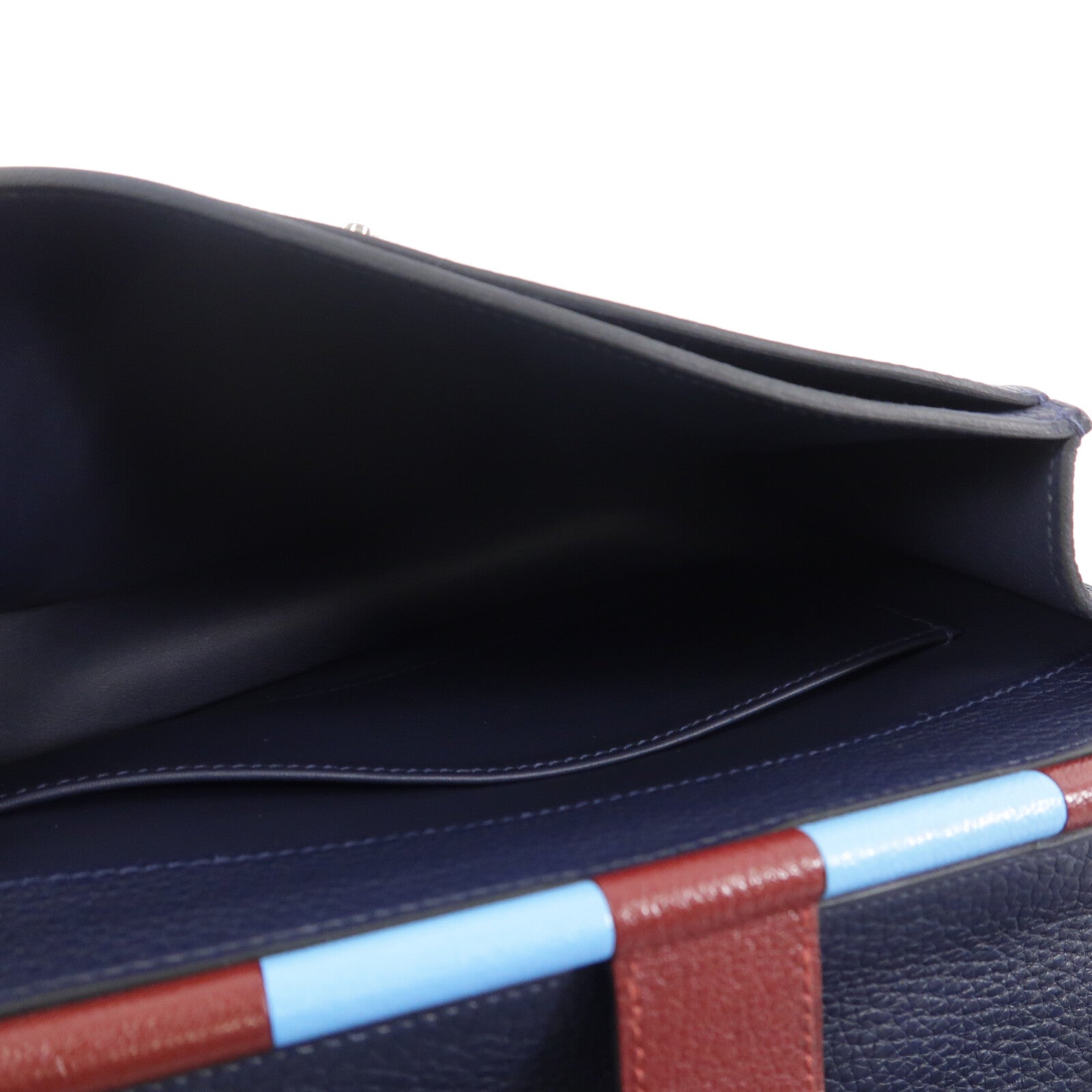 HERMES Clemence皮革Sac Saut 25肩背袋Bleu Nuit