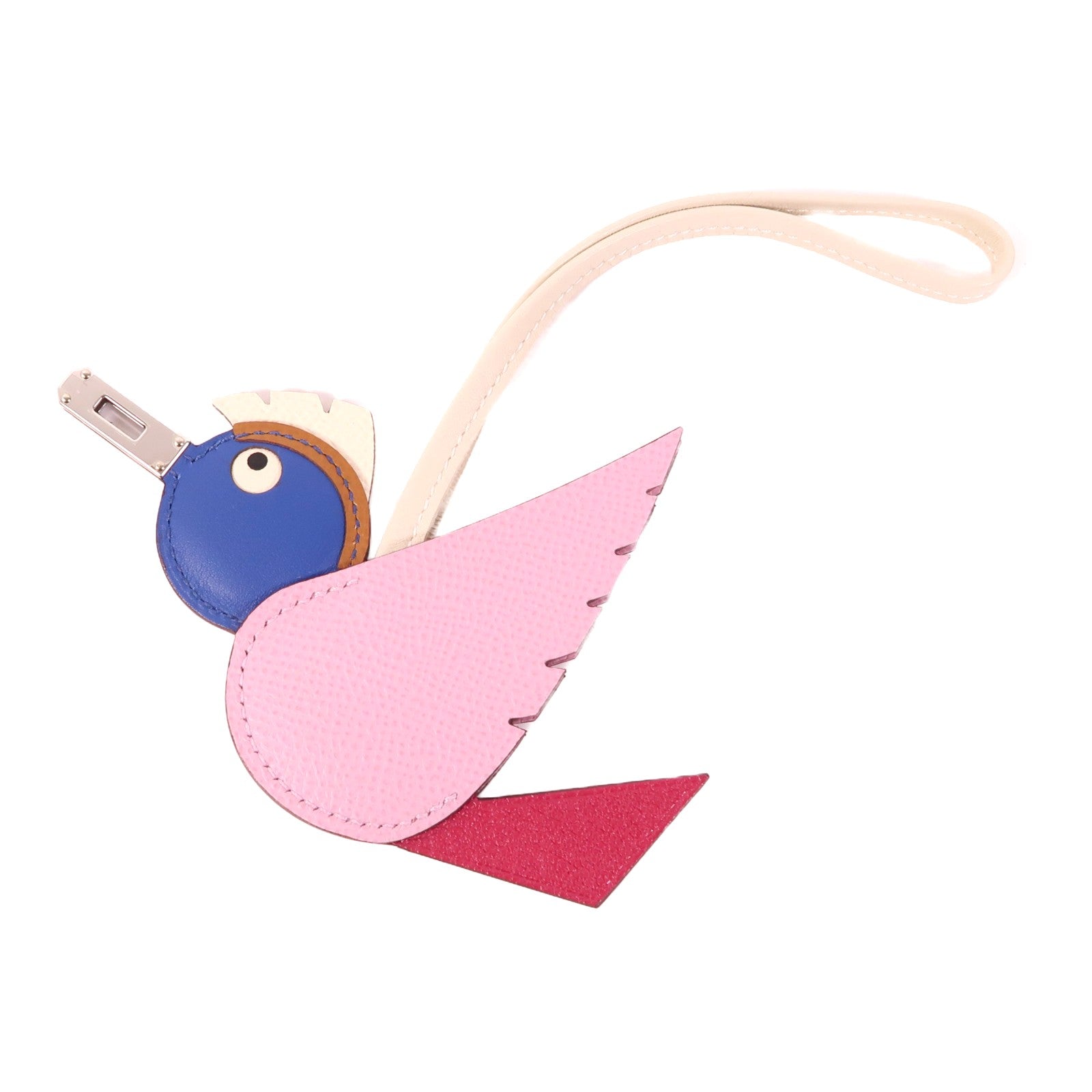 HERMES Epsom皮革/Swift皮革Birdy Charm掛飾