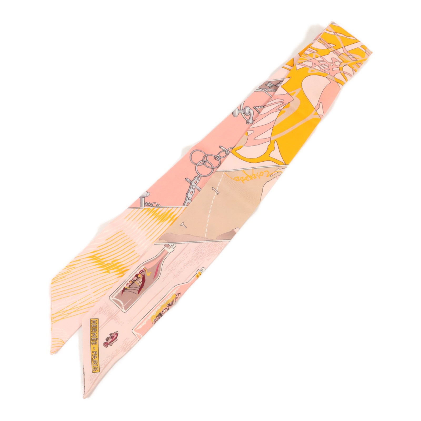 HERMES 絲質Twilly絲巾