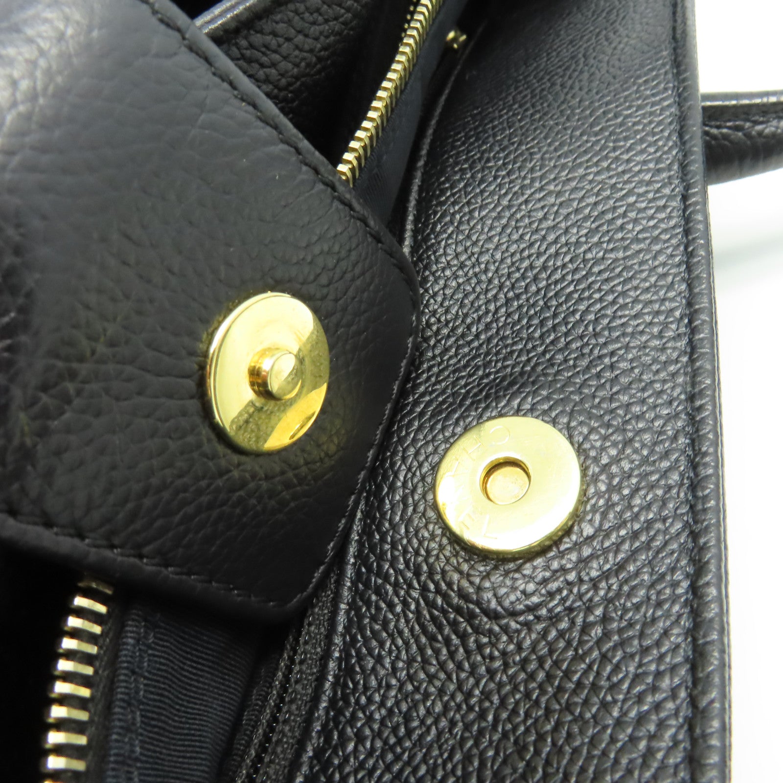 CHANEL 【激減優惠】牛皮皮革2Way Shoulder Bag金扣手挽肩背兩用袋黑色