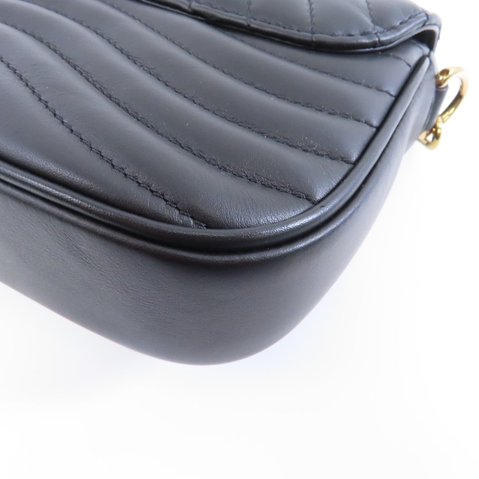 LOUIS VUITTON 牛皮皮革New Wave金扣手挽肩背兩用袋黑色