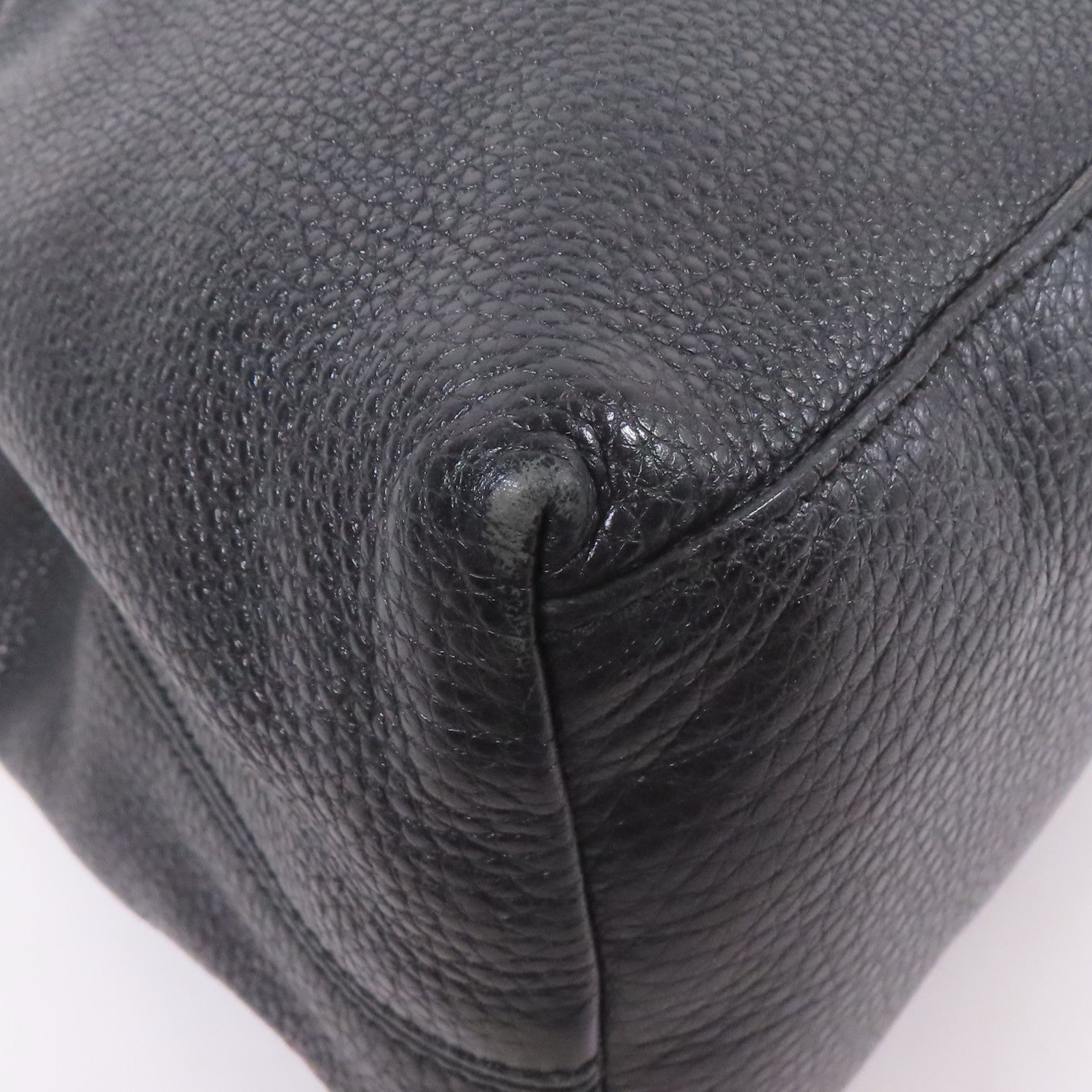 GUCCI GG GHW Soho Pebbled Chain Shoulder Bag 308982 Calfskin Leather Black