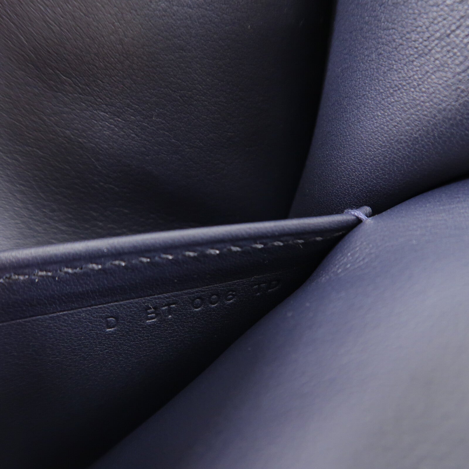 HERMES Clemence皮革Sac Saut 25肩背袋Bleu Nuit
