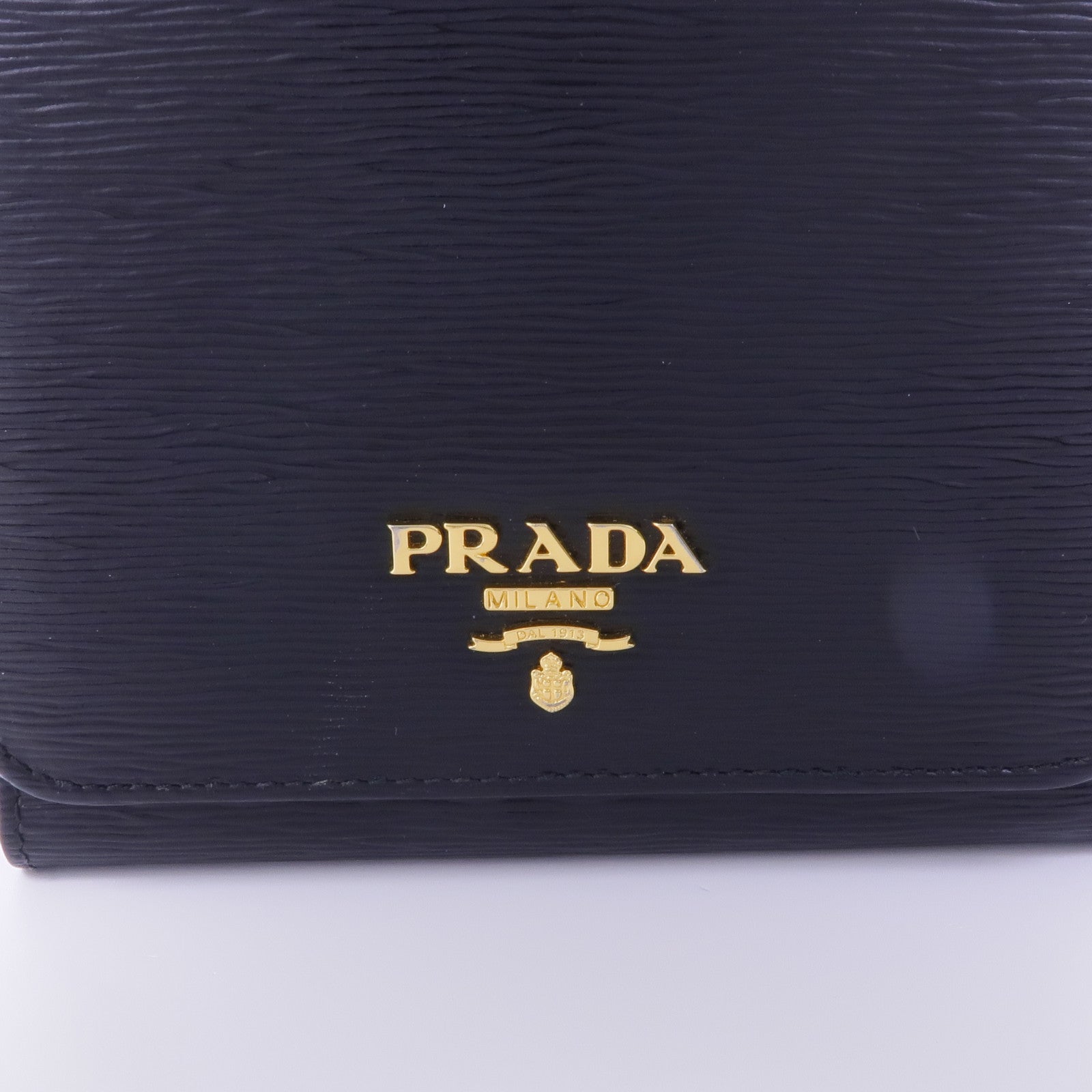 PRADA 【激減優惠】牛皮皮革Wallet金扣錢包