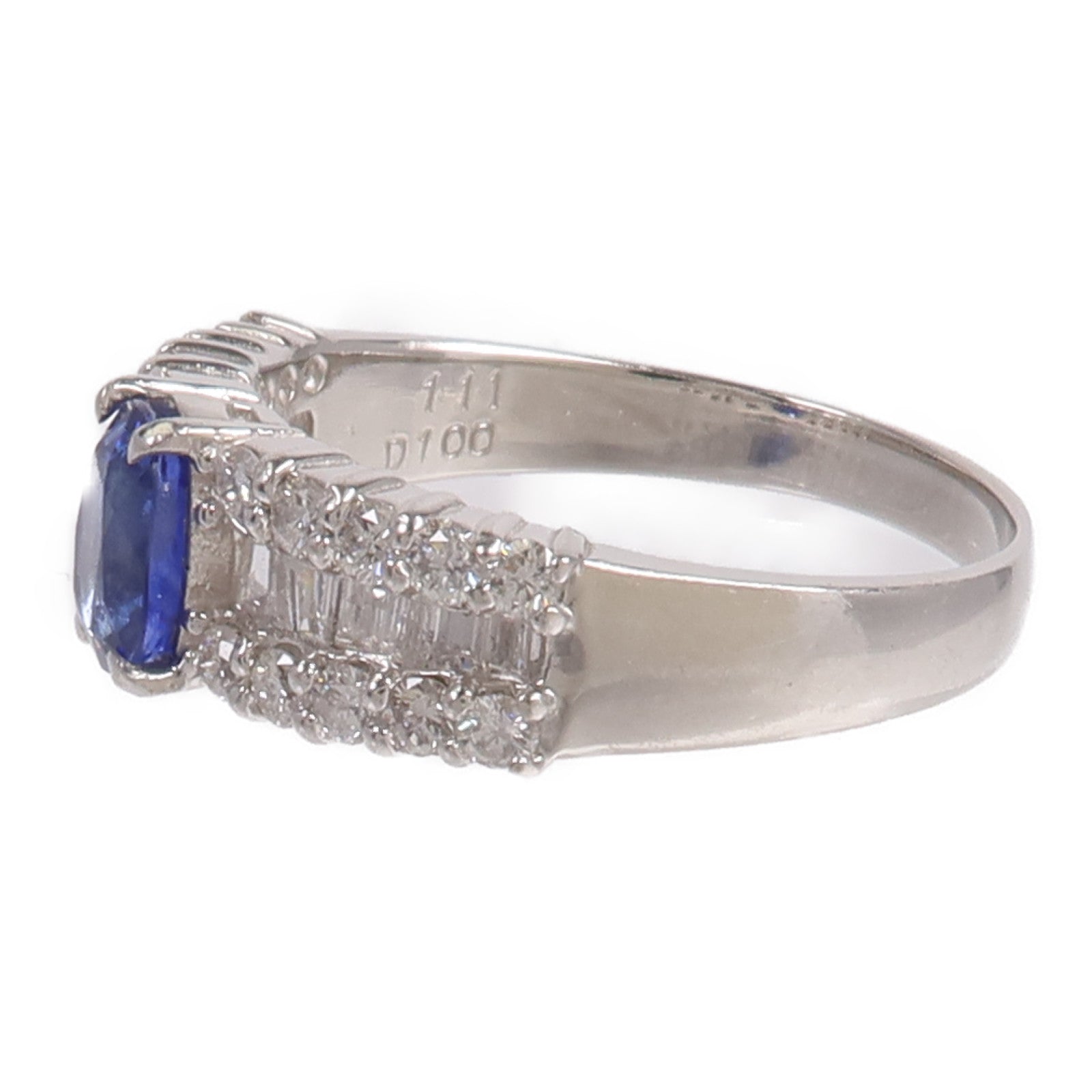 JEWELRY PT900鉑金Sapphire Diamond Ring藍寶石/鑽石戒指