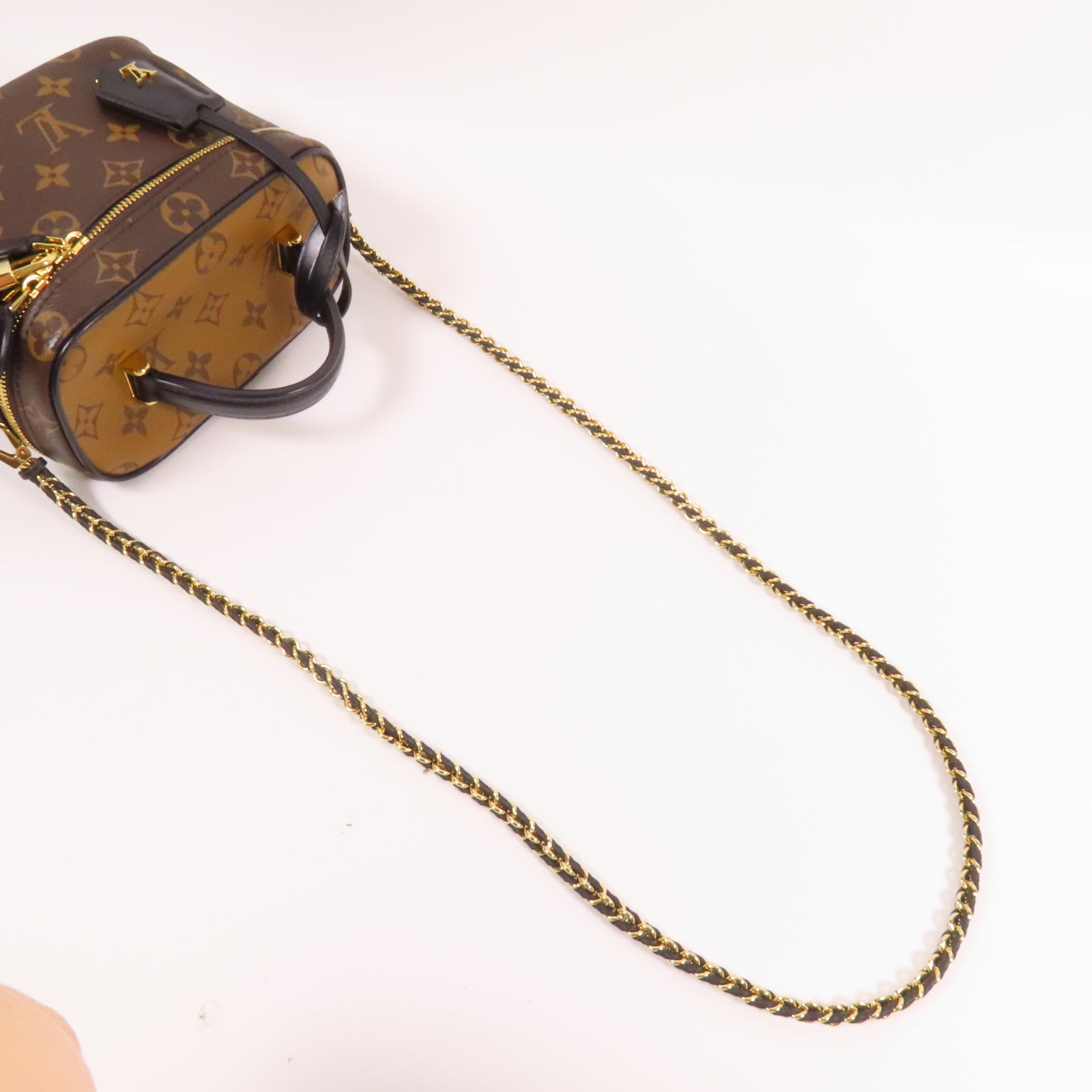 LOUIS VUITTON 【激減優惠】Monogram/Monogram Reverse Vanity PM金扣手挽肩背兩用袋啡色
