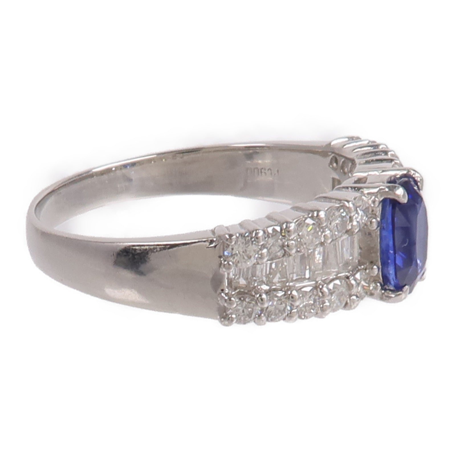 JEWELRY PT900鉑金Sapphire Diamond Ring藍寶石/鑽石戒指