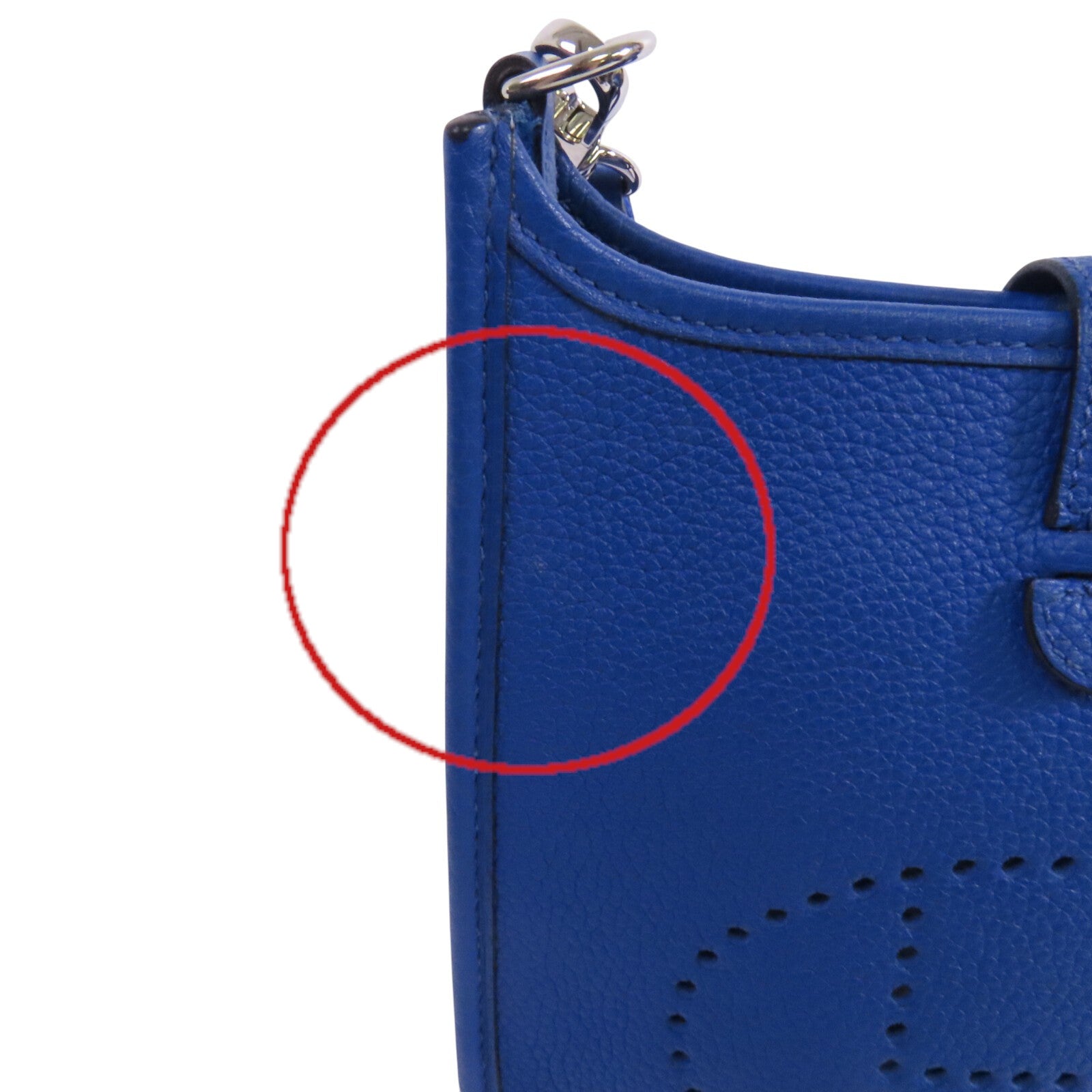 HERMES Clemence皮革Evelyne TPM銀扣肩背袋