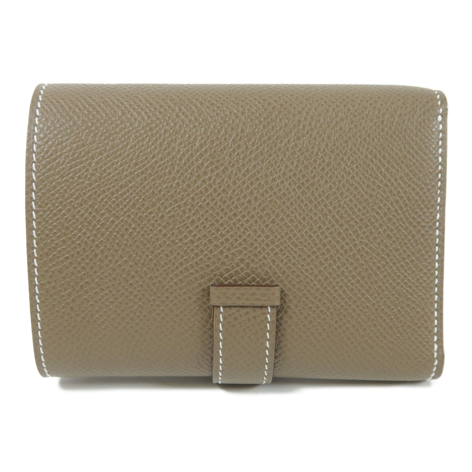 HERMES Epsom皮革Bearn Wallet金扣錢包Etoupe