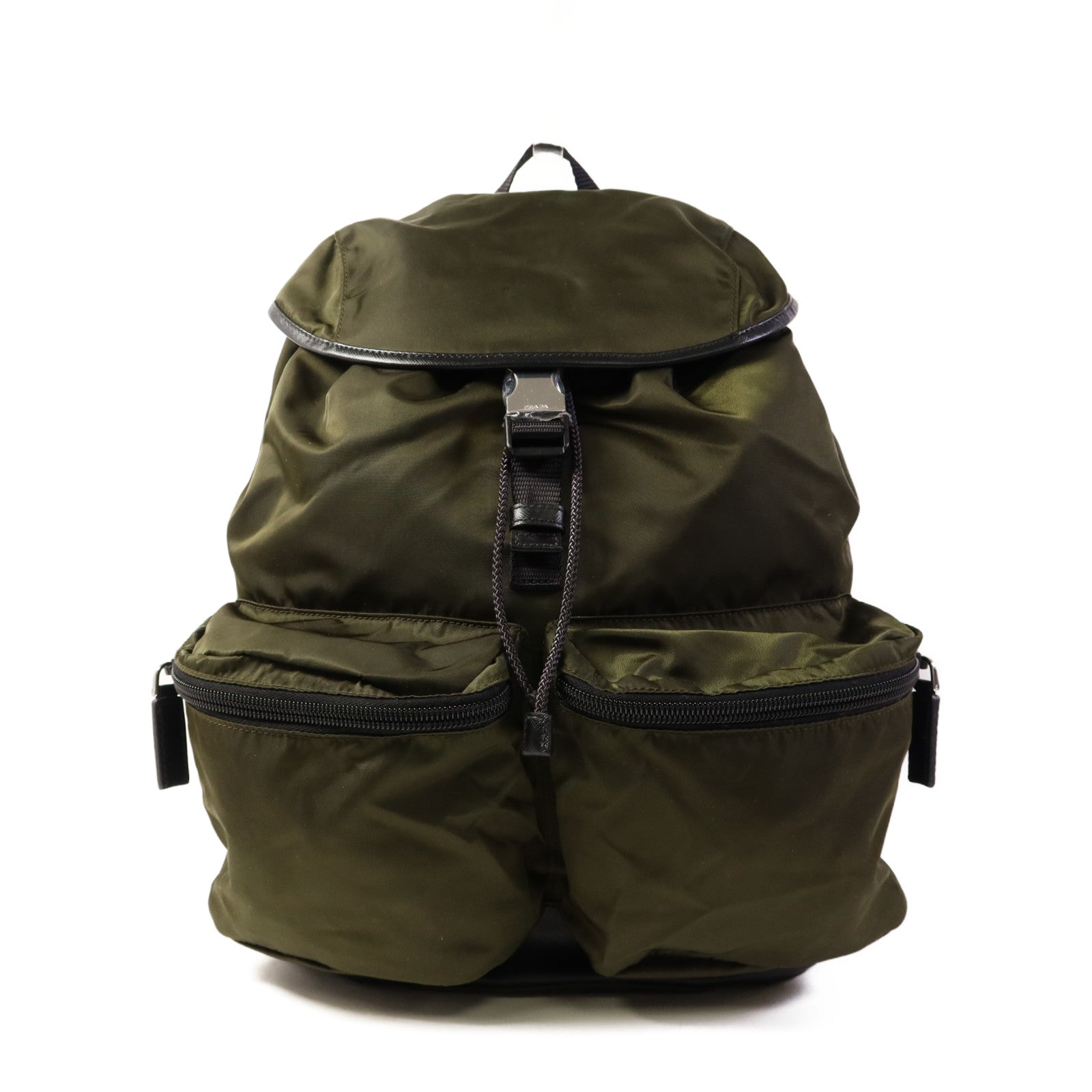 PRADA 尼龍Backpack銀扣背包
