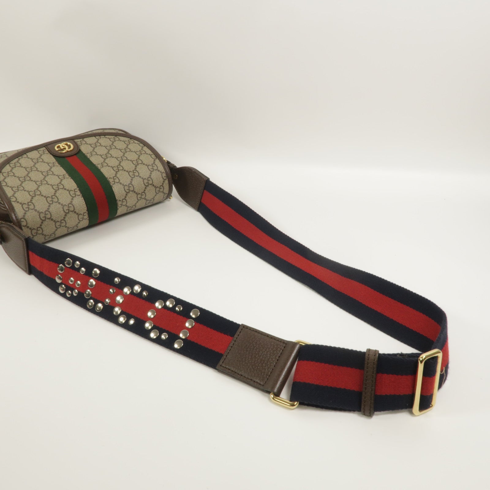 GUCCI 塗層帆布Ophidia small手挽肩背兩用袋