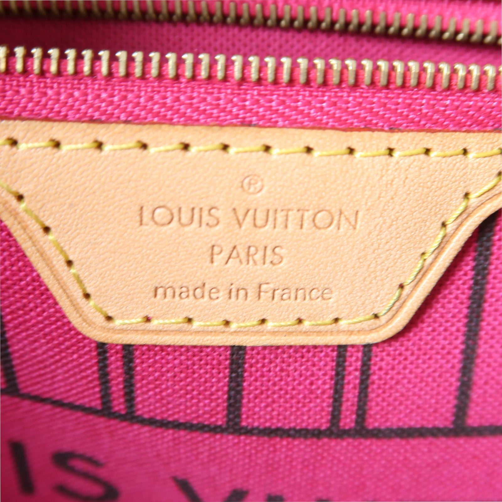 LOUIS VUITTON Monogram Neverfull PM金扣手挽袋啡色
