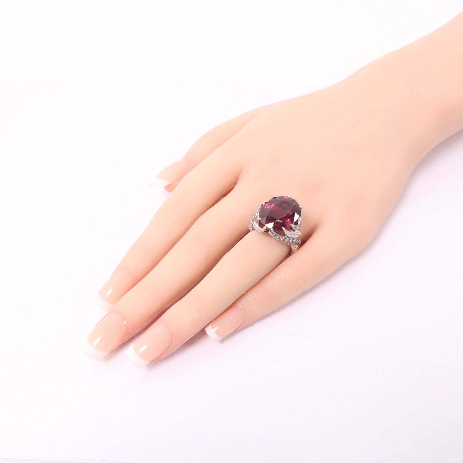 JEWELRY 【激減優惠】18K白金Tanzanite Ring坦桑石/1.51ct鑽石戒指US#7