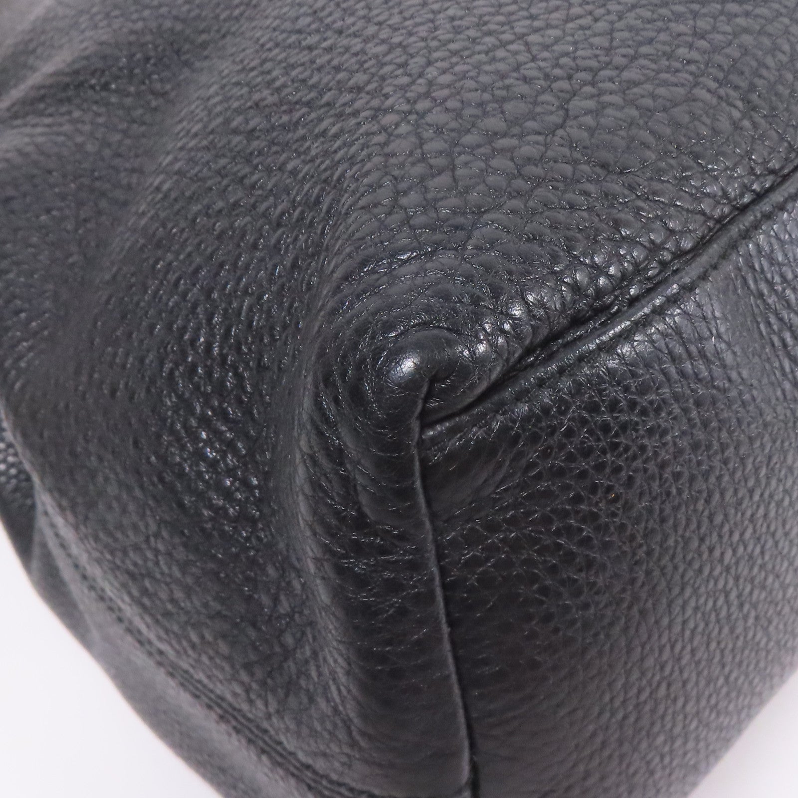 GUCCI GG GHW Soho Pebbled Chain Shoulder Bag 308982 Calfskin Leather Black