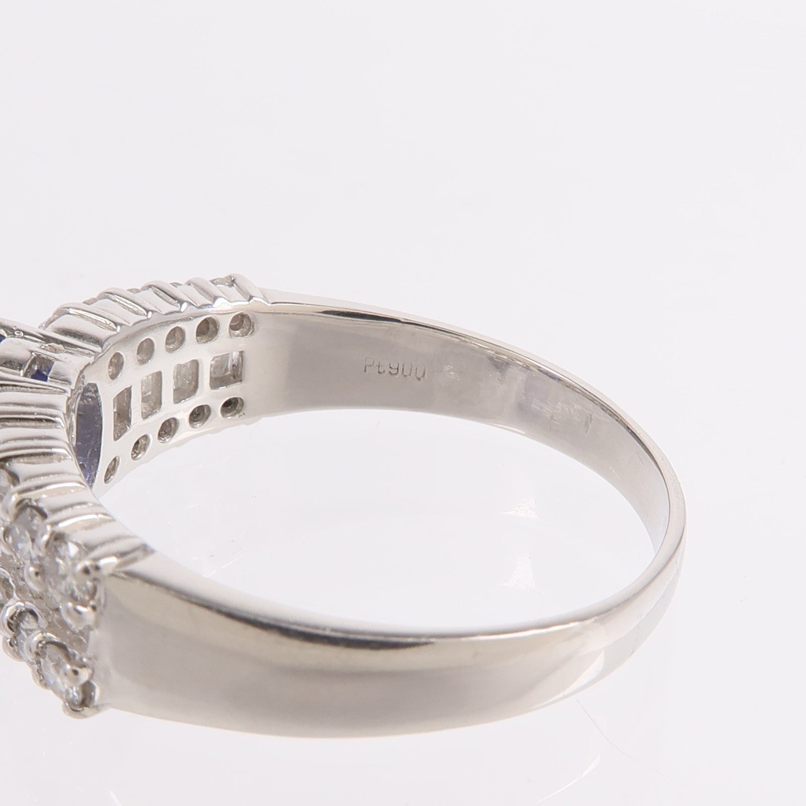 JEWELRY PT900鉑金Sapphire Diamond Ring藍寶石/鑽石戒指