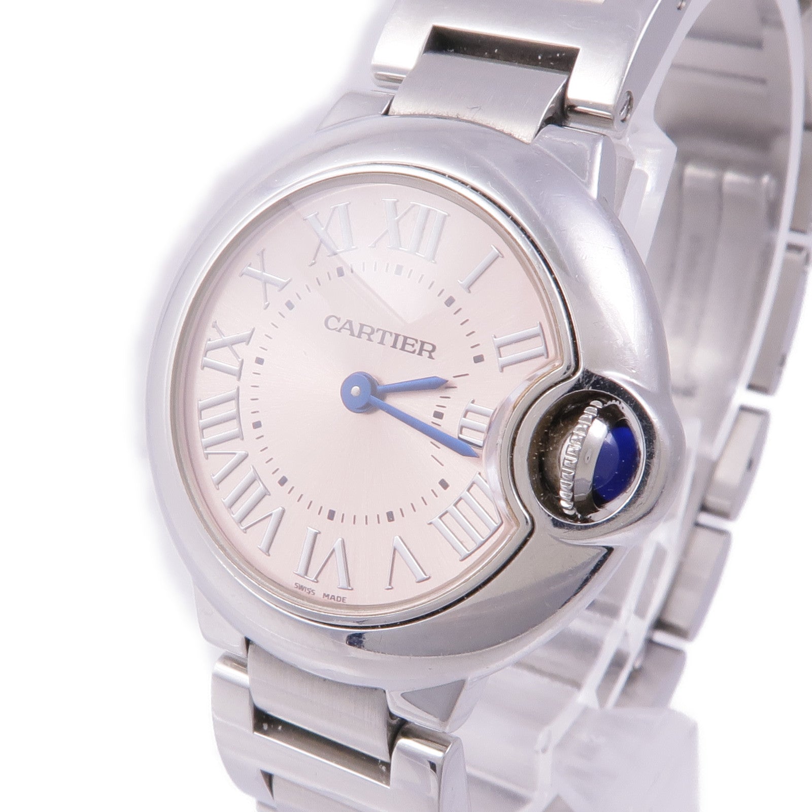 CARTIER Ballon Bleu SM W6920038 Quartz Watch Stainless Steel Pink