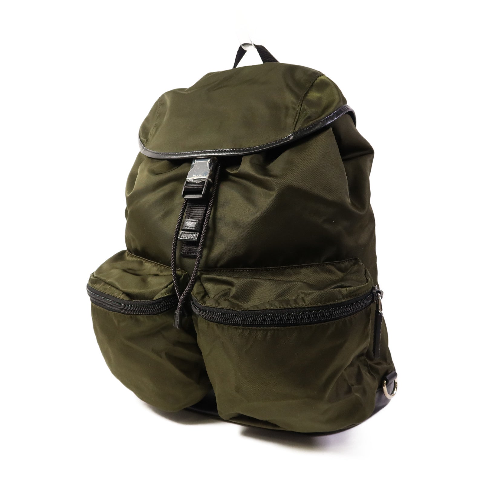 PRADA 尼龍Backpack銀扣背包