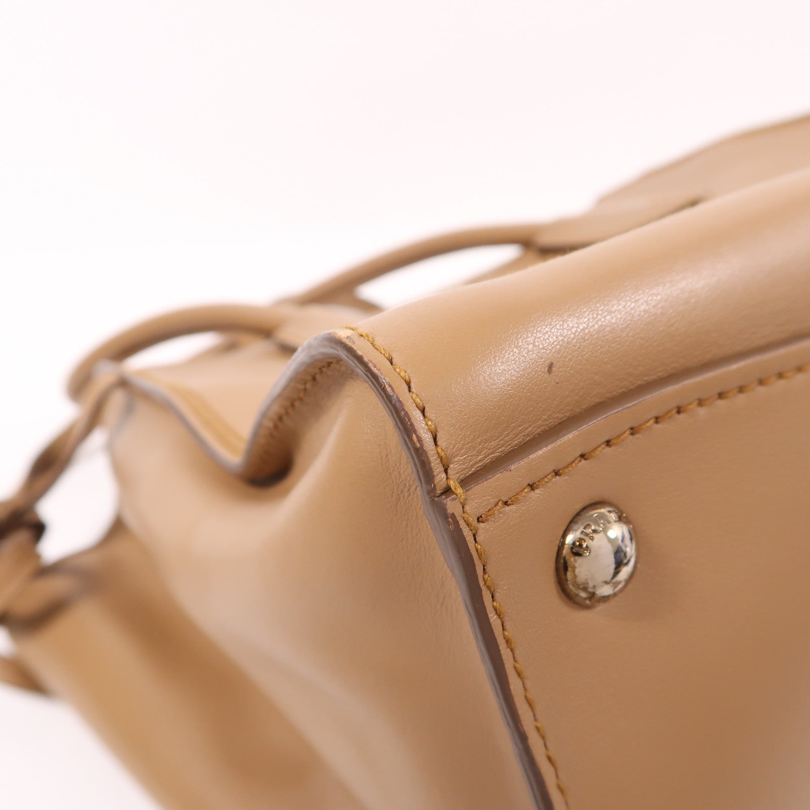 PRADA 牛皮皮革2 Way Shoulder銀扣手挽肩背兩用袋