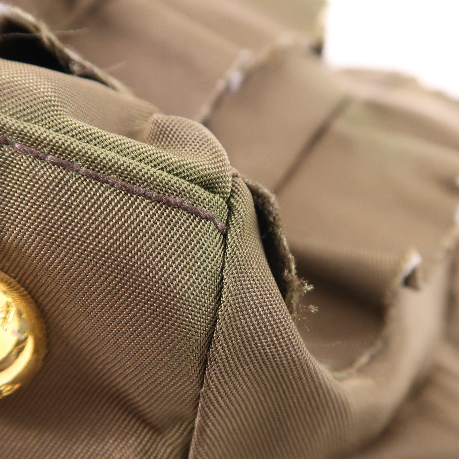 PRADA GHW Handbag BN1728 Nylon Green