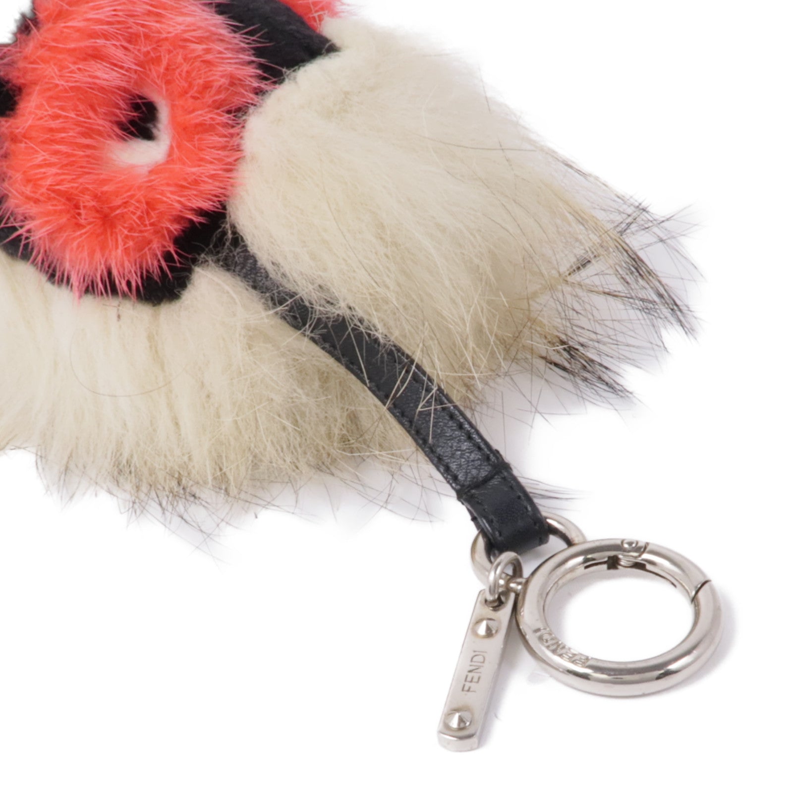 FENDI 毛皮Charm銀扣掛飾
