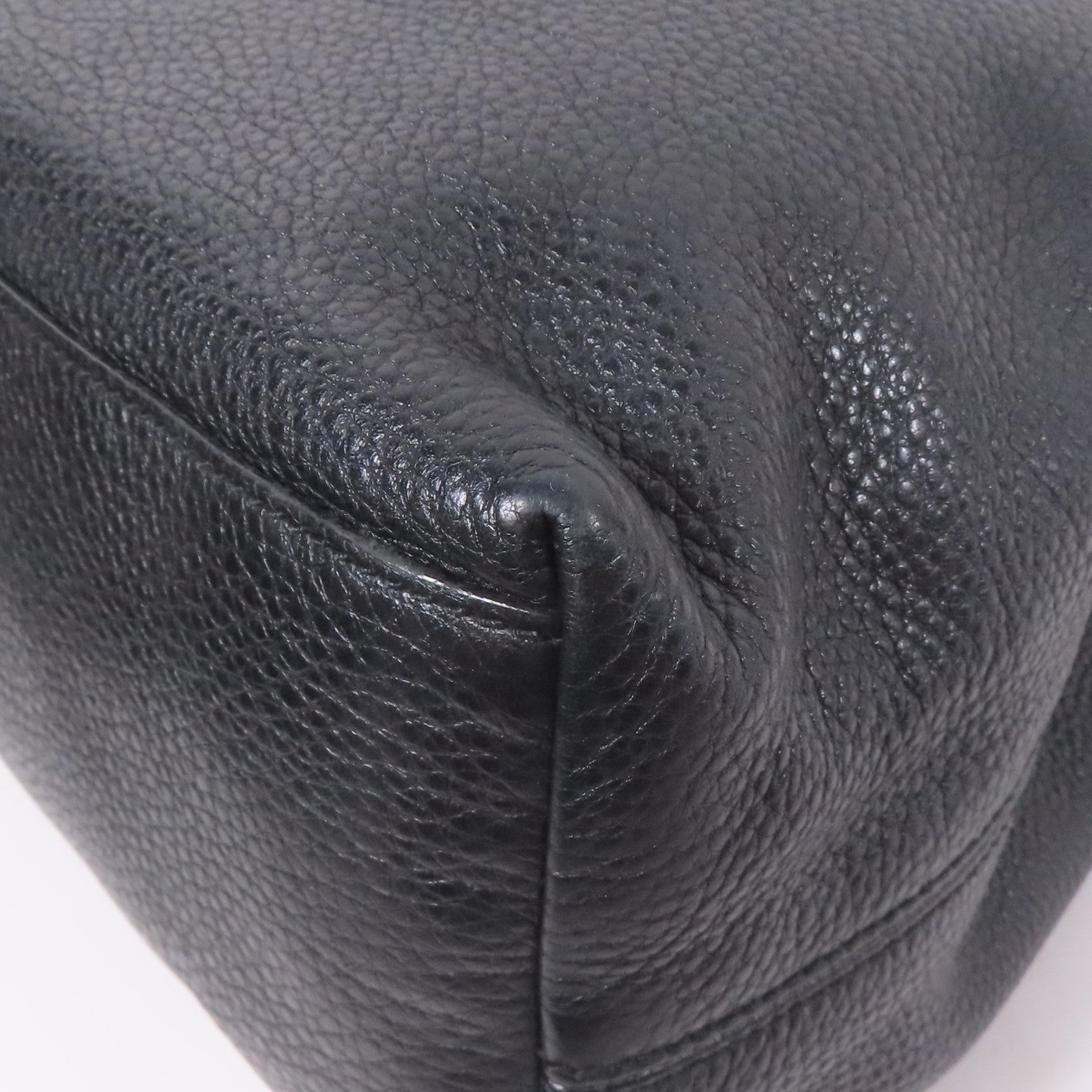 GUCCI GG GHW Soho Pebbled Chain Shoulder Bag 308982 Calfskin Leather Black