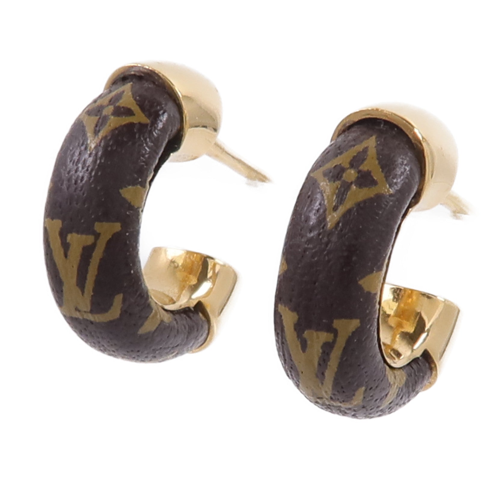 LOUIS VUITTON Monogram Wild LV Mini Hoop耳環