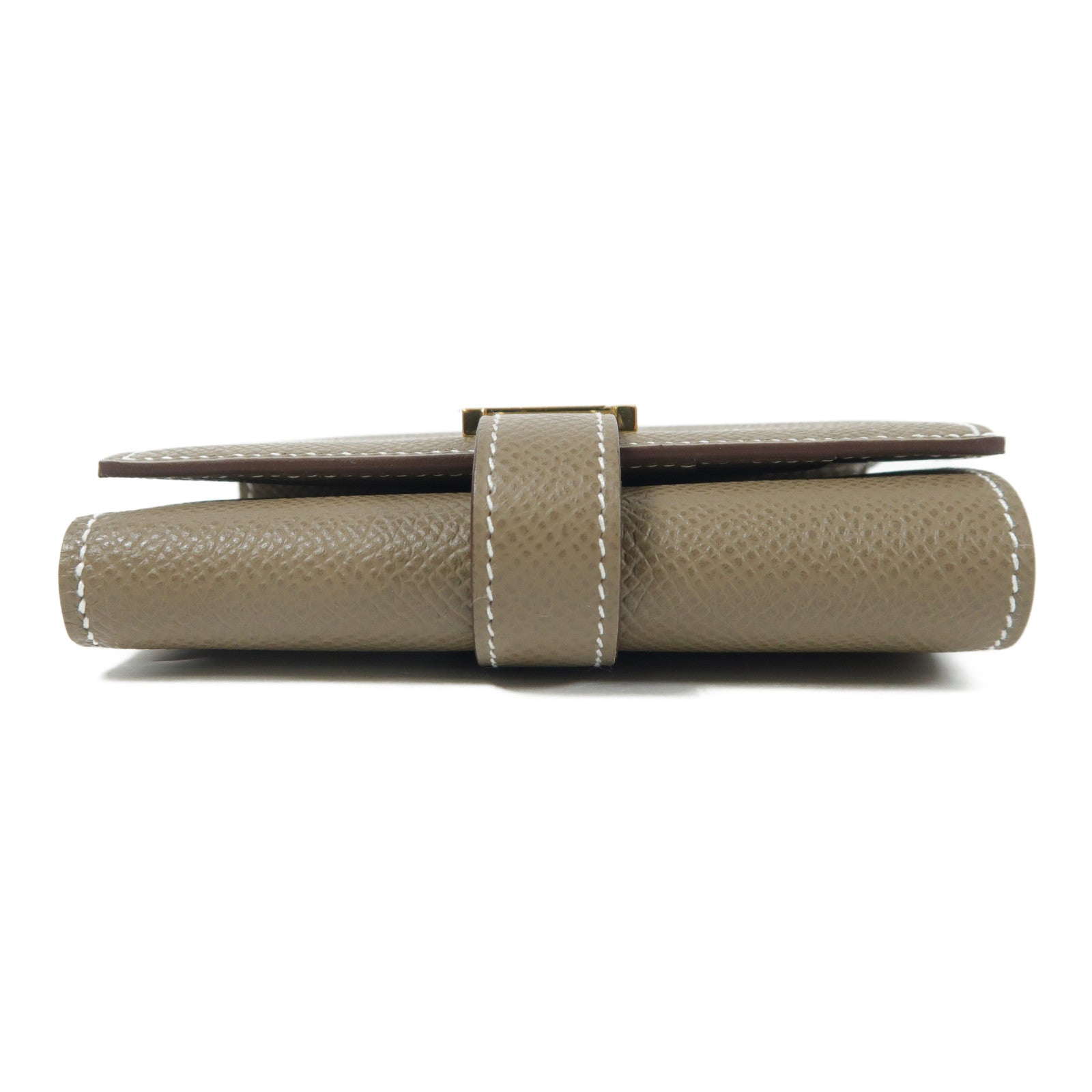 HERMES Epsom皮革Bearn Wallet金扣錢包Etoupe