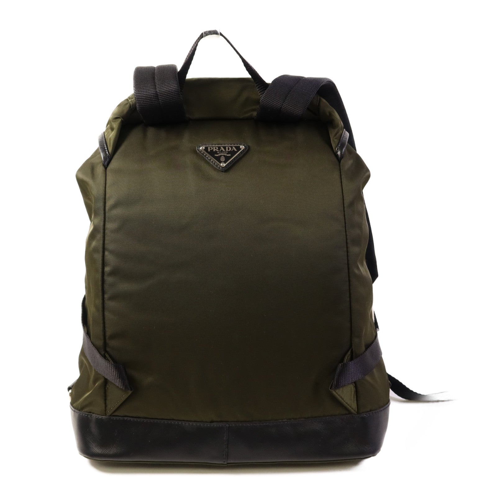 PRADA 尼龍Backpack銀扣背包