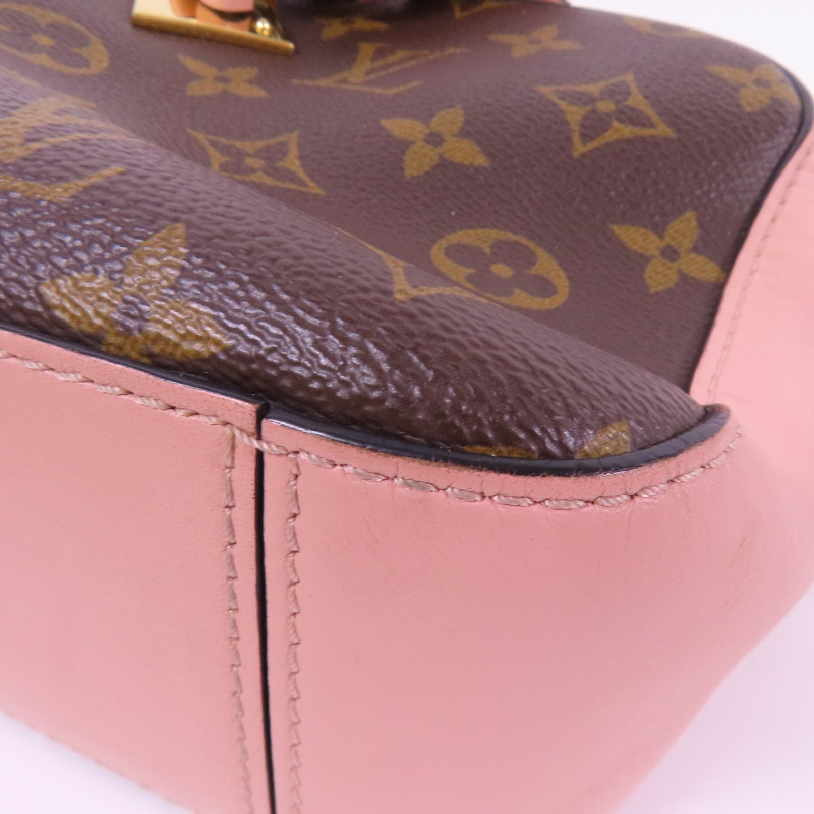 LOUIS VUITTON Monogram Saintonge金扣手挽肩背兩用袋